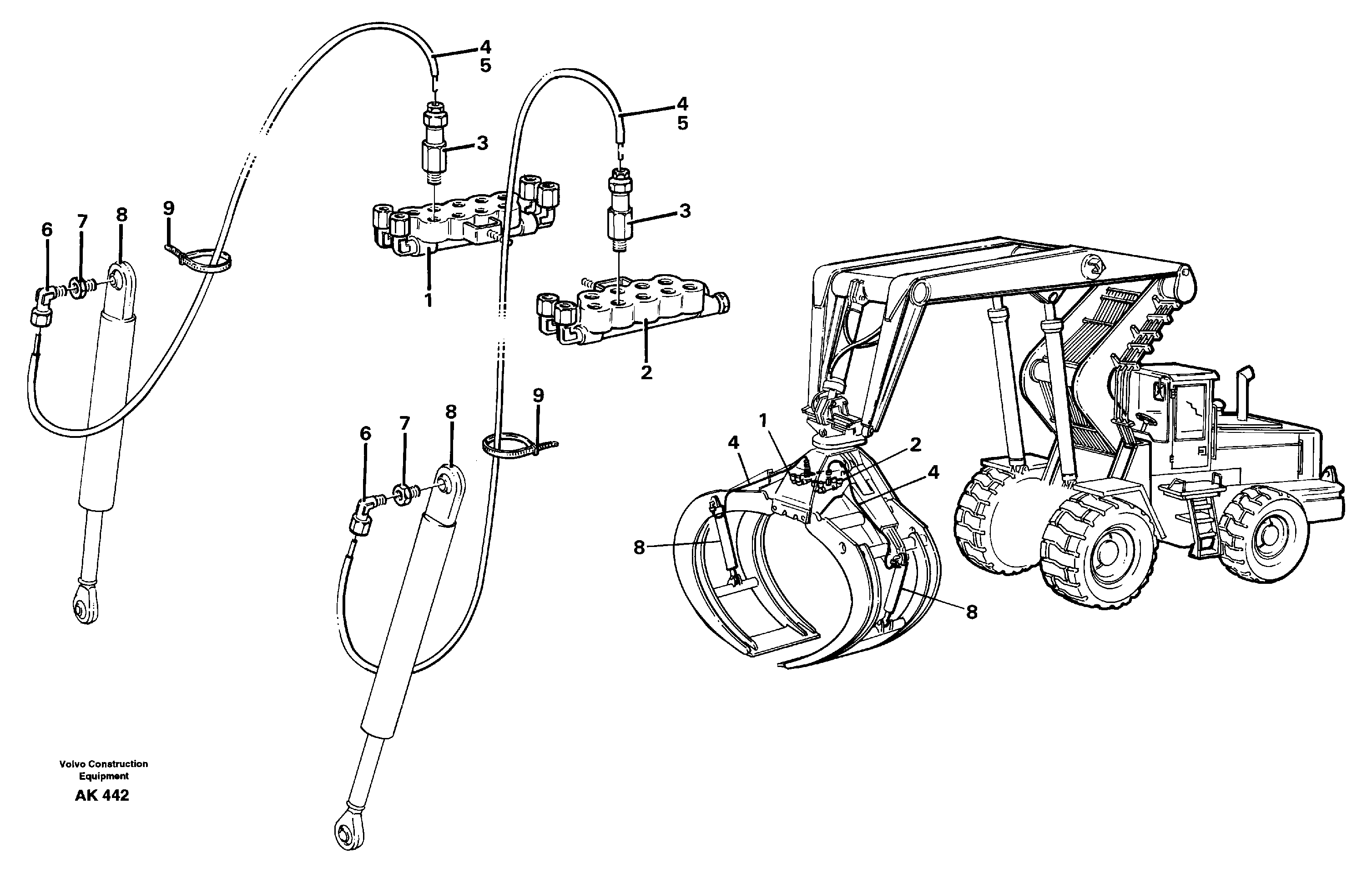 Схема запчастей Volvo L180 - 69503 Grab arm, inner L180/L180C VOLVO BM VOLVO BM L180/L180C SER NO -2532 / -60469 USA