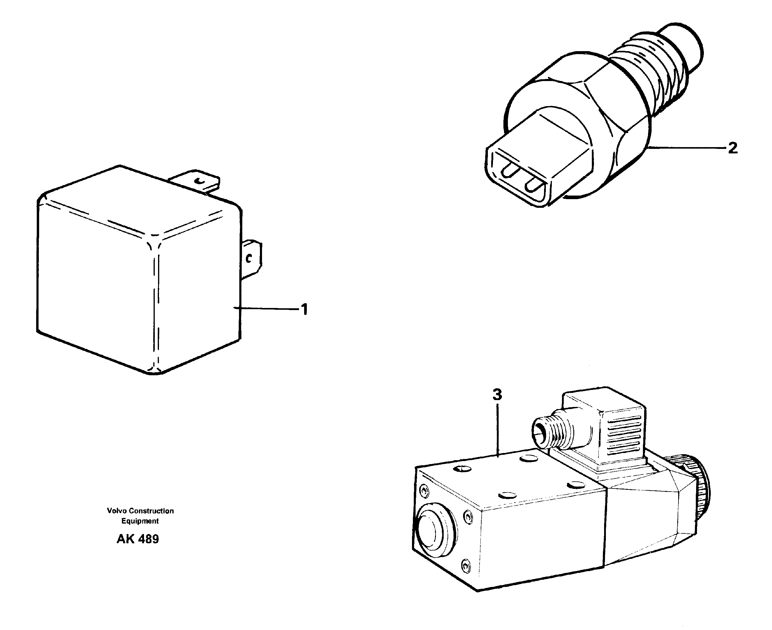 Схема запчастей Volvo L180 - 96856 Referens list: Relay, sender and solenoid valves L180/L180C VOLVO BM VOLVO BM L180/L180C SER NO -2532 / -60469 USA