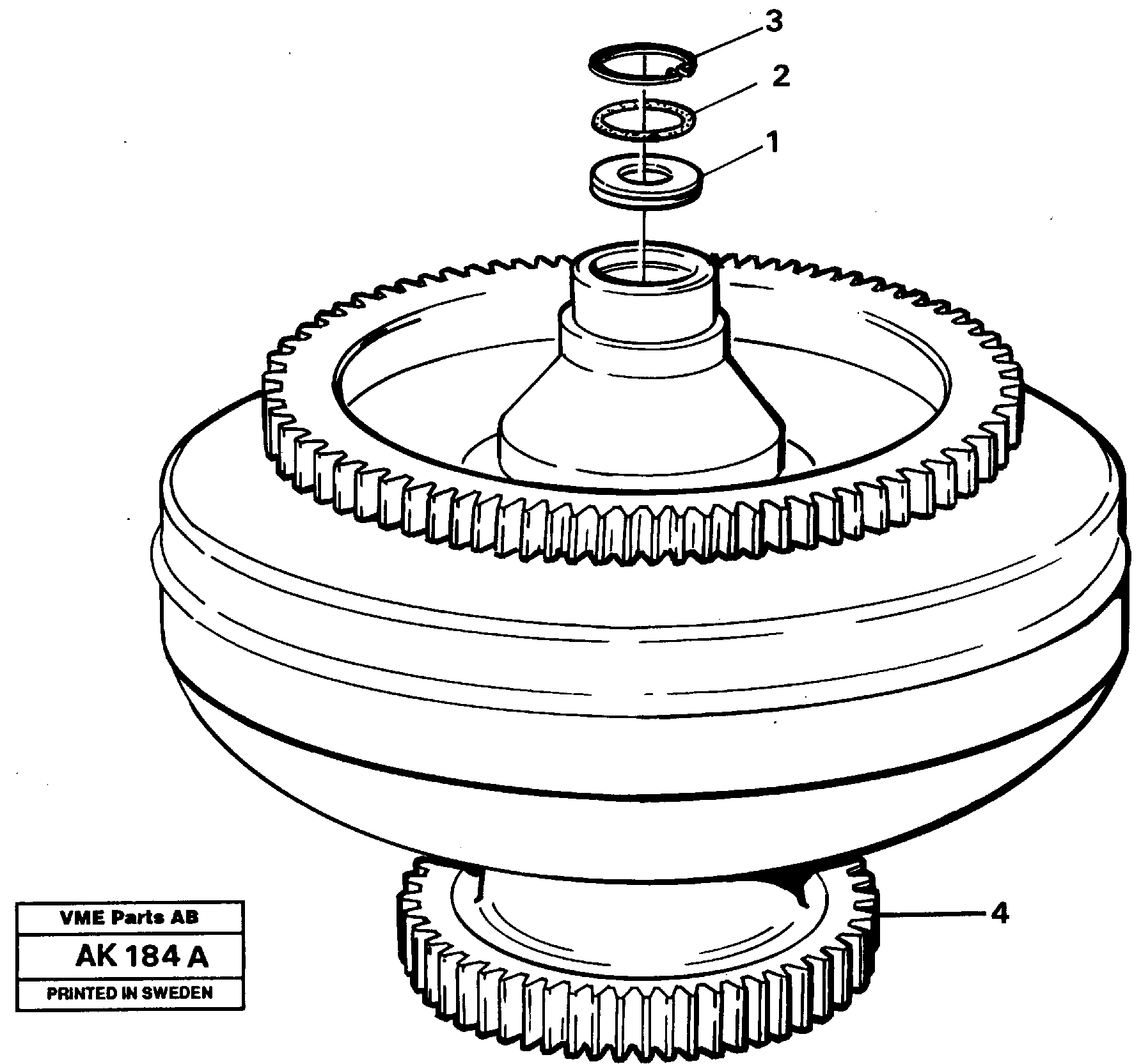 Схема запчастей Volvo L180 - 57596 Torque converter L180/L180C VOLVO BM VOLVO BM L180/L180C SER NO -2532 / -60469 USA