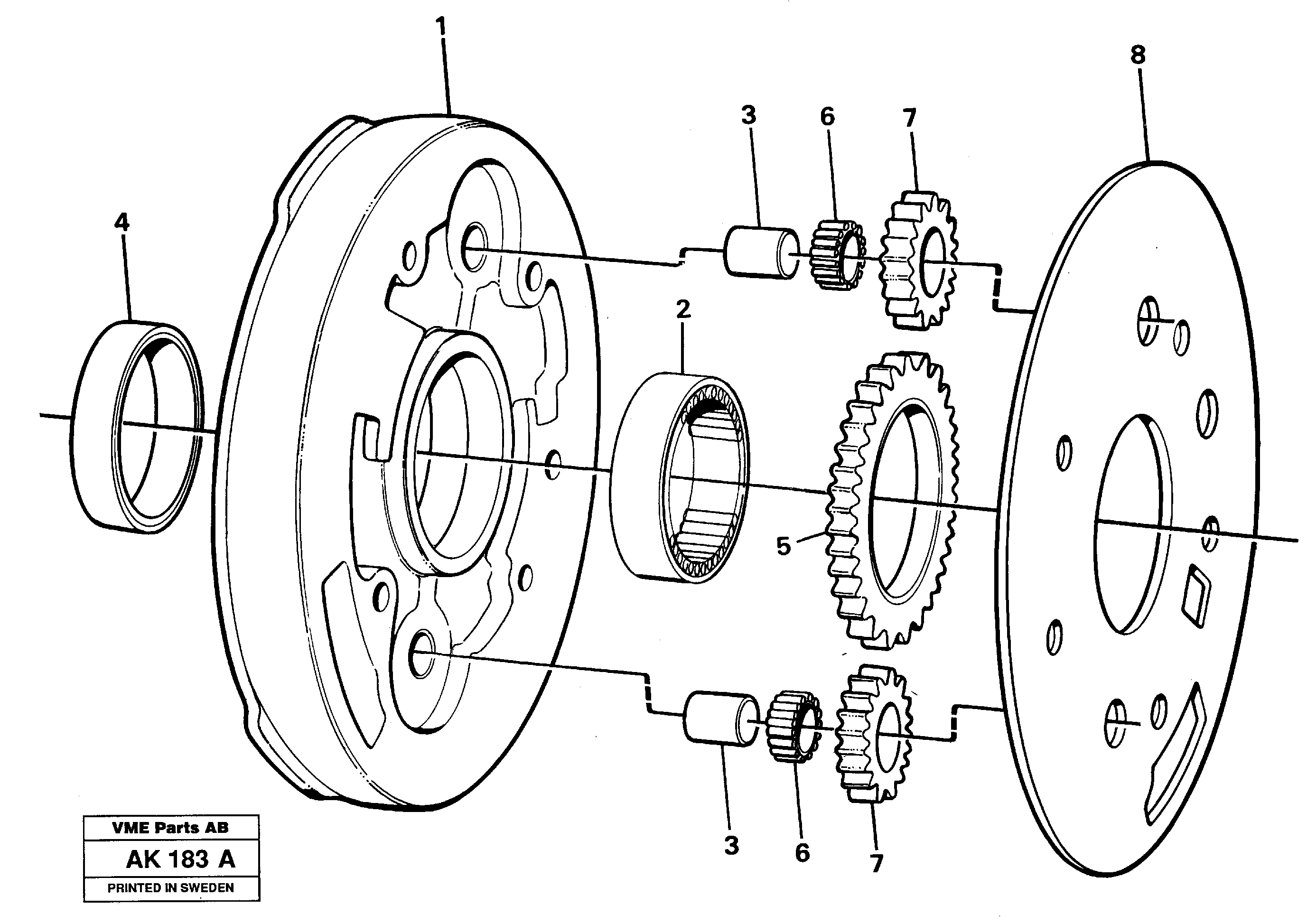 Схема запчастей Volvo L180 - 13362 Насос L180/L180C VOLVO BM VOLVO BM L180/L180C SER NO -2532 / -60469 USA