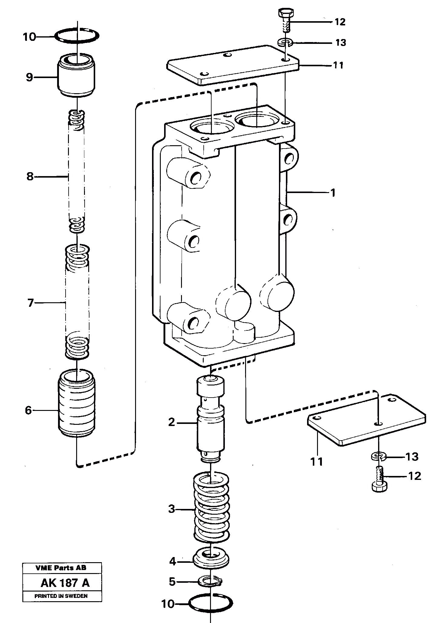 Схема запчастей Volvo L180 - 14382 Pressure limiting valve L180/L180C VOLVO BM VOLVO BM L180/L180C SER NO -2532 / -60469 USA