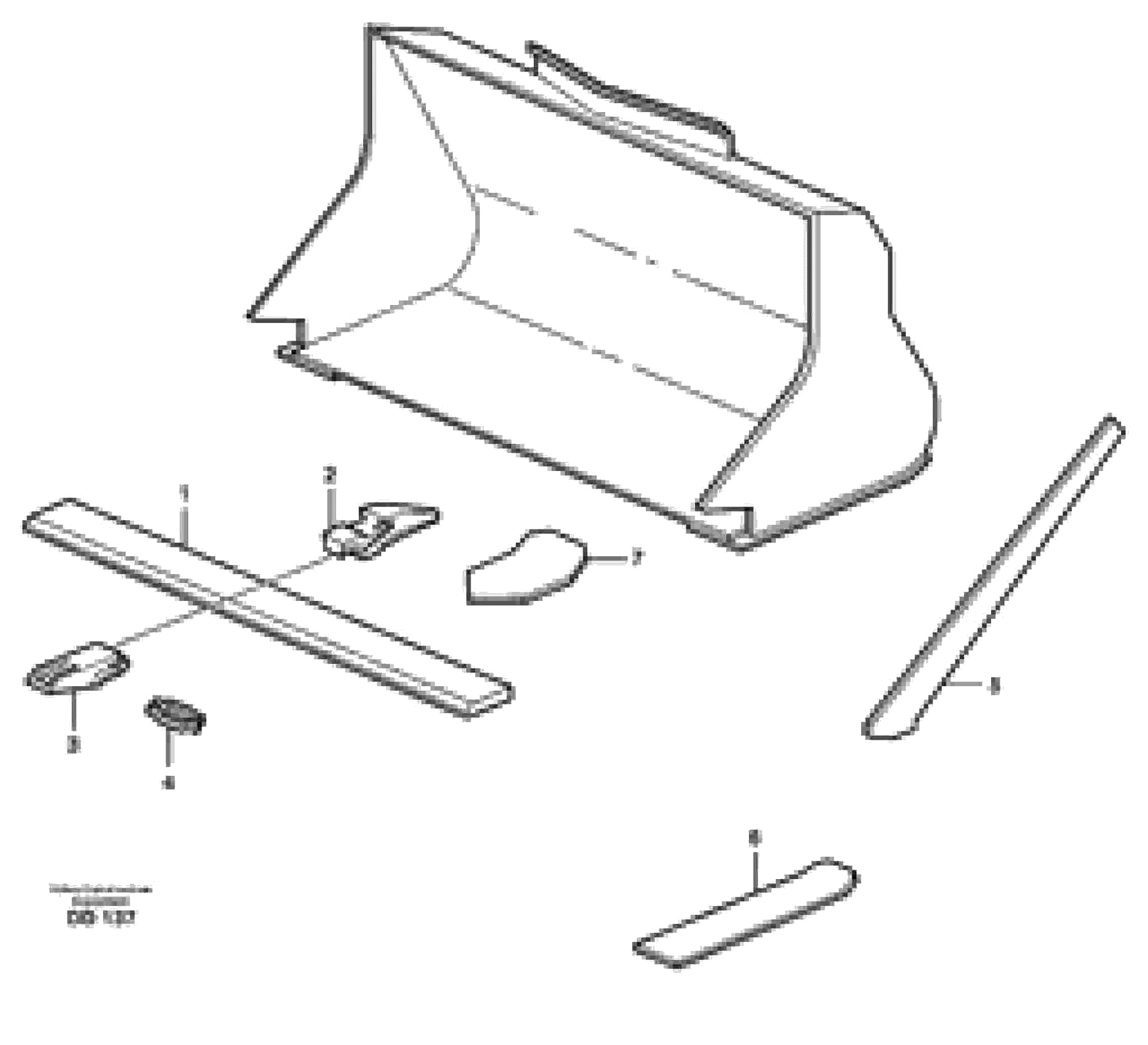 Схема запчастей Volvo L180 - 20126 Bucket, straight with teeth ATTACHMENTS ATTACHMENTS WHEEL LOADERS GEN. - C