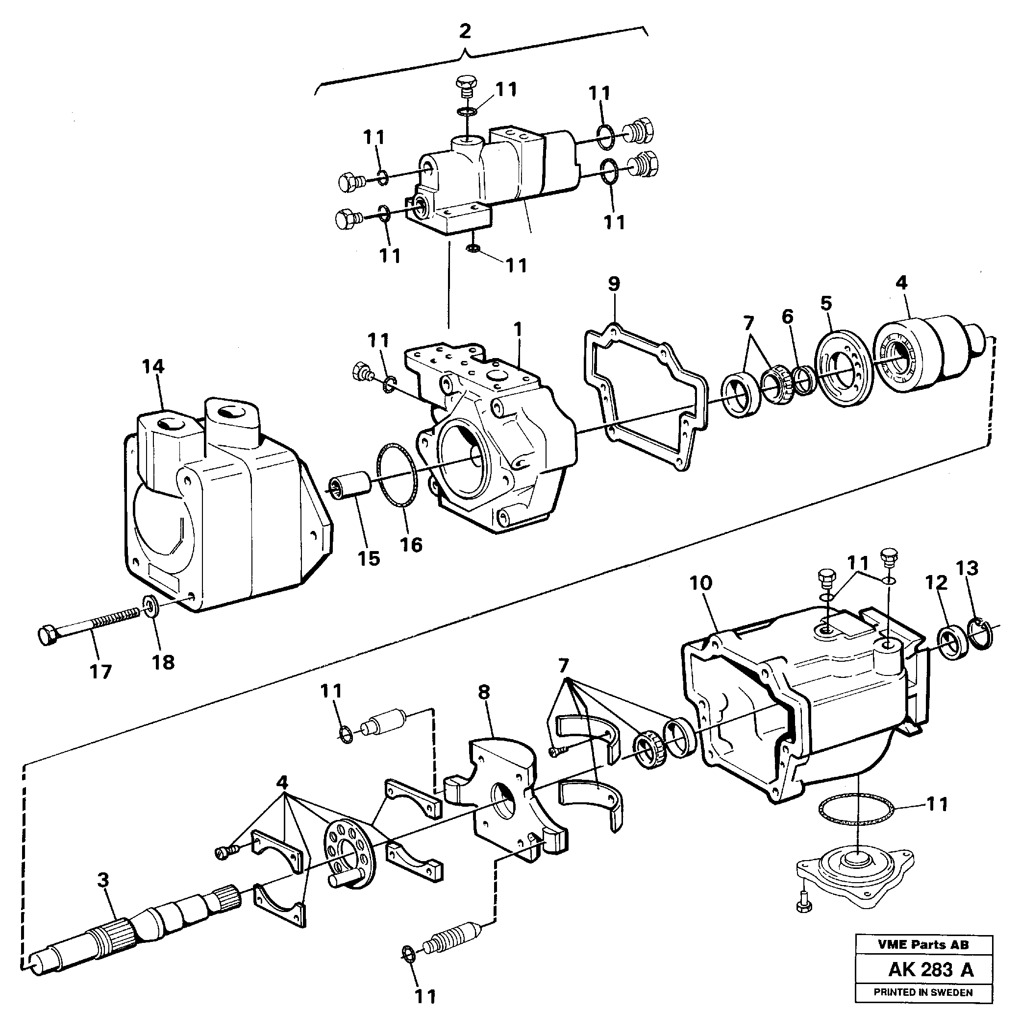 Схема запчастей Volvo L180 - 13372 Гидронасос (основной насос) L180/L180C VOLVO BM VOLVO BM L180/L180C SER NO -2532 / -60469 USA