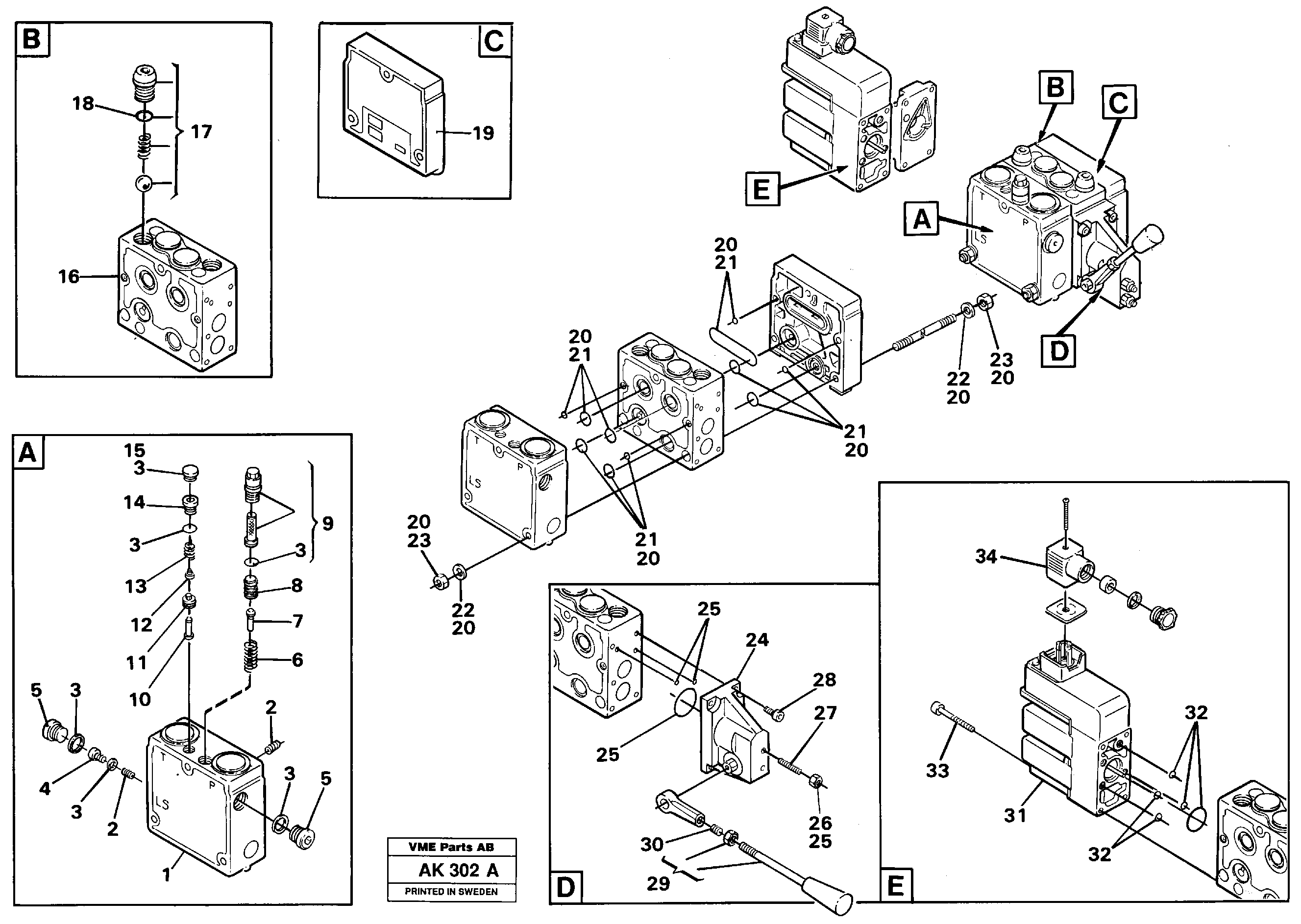 Схема запчастей Volvo L180 - 103171 Relief valve L180/L180C VOLVO BM VOLVO BM L180/L180C SER NO -2532 / -60469 USA