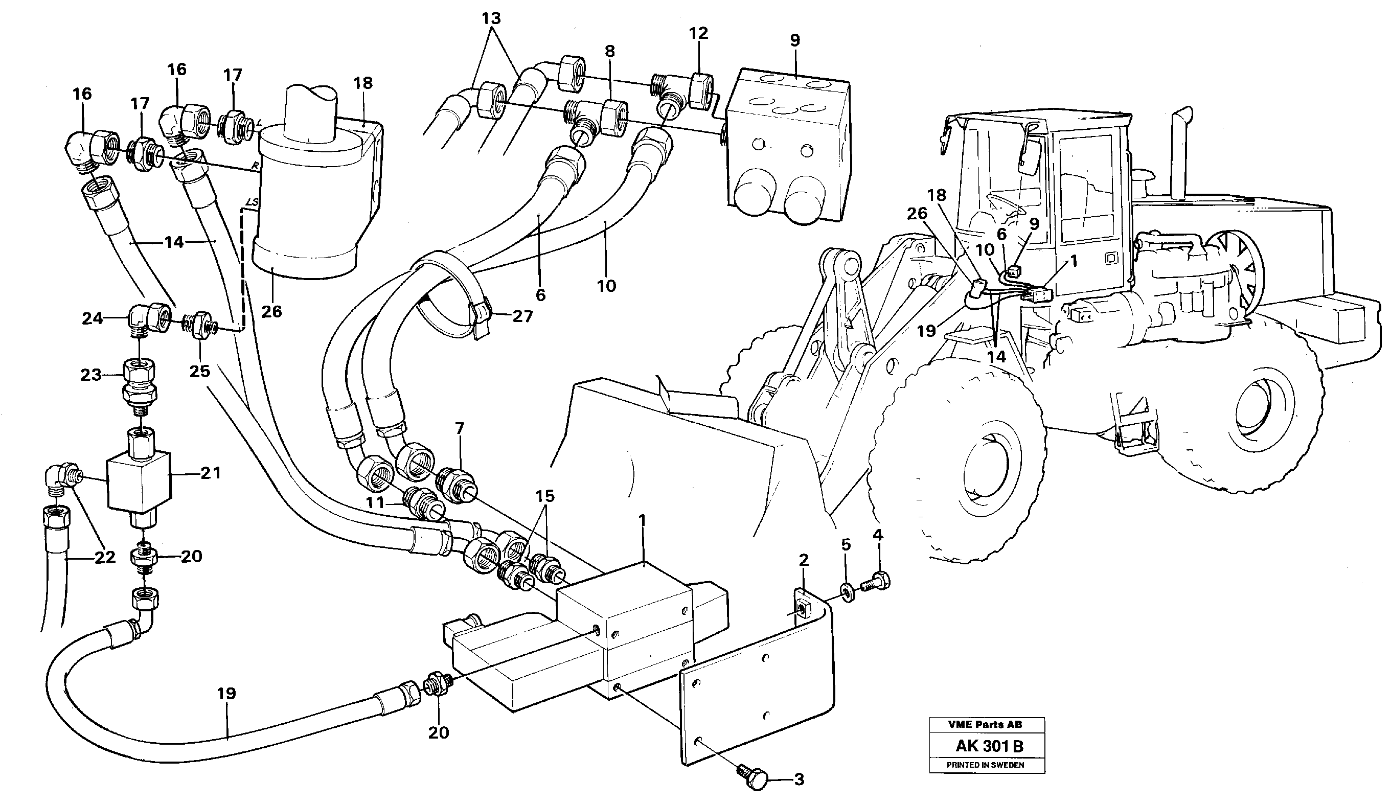 Схема запчастей Volvo L180 - 4285 CDC-steering L180/L180C VOLVO BM VOLVO BM L180/L180C SER NO -2532 / -60469 USA