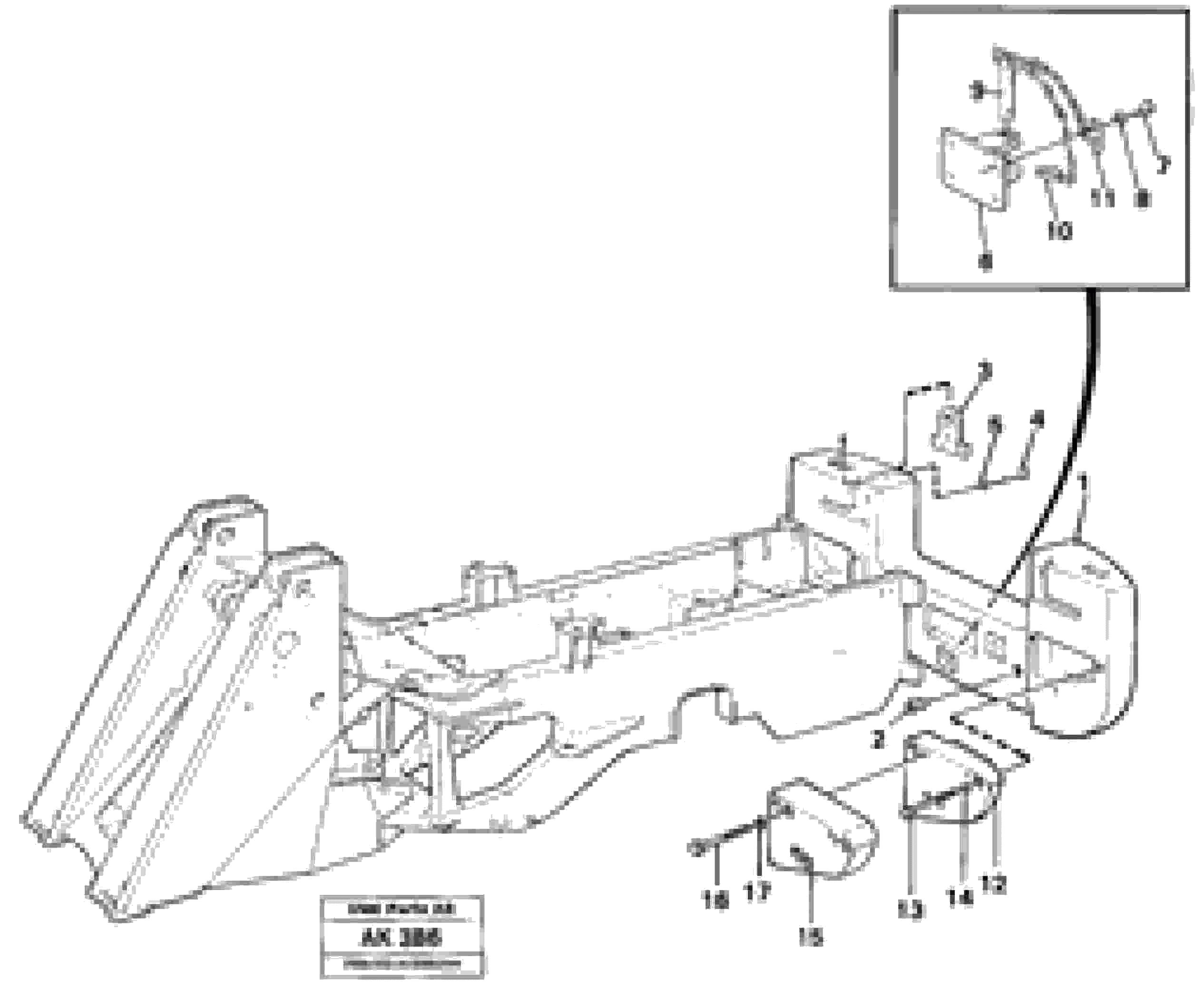 Схема запчастей Volvo L180 - 62673 Rear hitch and counterweight L180/L180C VOLVO BM VOLVO BM L180/L180C SER NO -2532 / -60469 USA