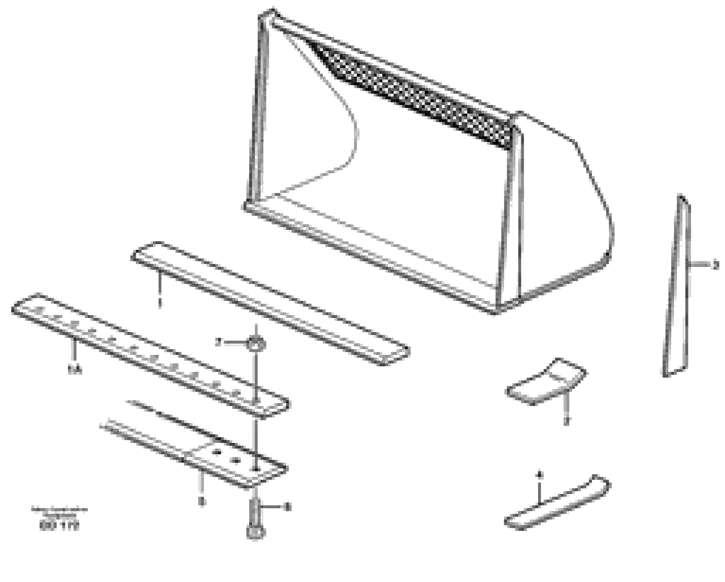 Схема запчастей Volvo L180 - 19389 Light materials bucket ATTACHMENTS ATTACHMENTS WHEEL LOADERS GEN. - C