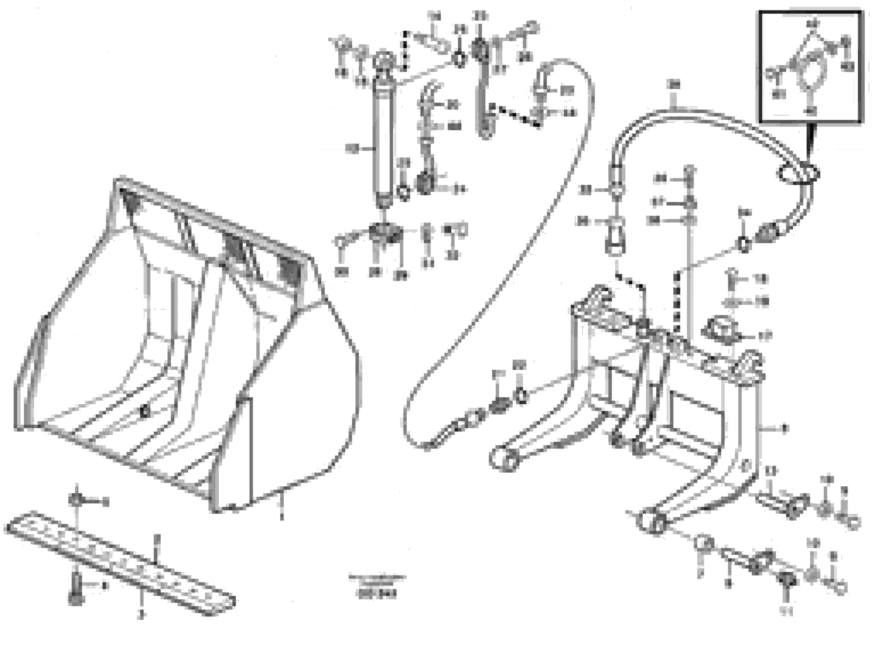 Схема запчастей Volvo EL70 - 93825 High-tipping bucket ATTACHMENTS ATTACHMENTS WHEEL LOADERS GEN. - C