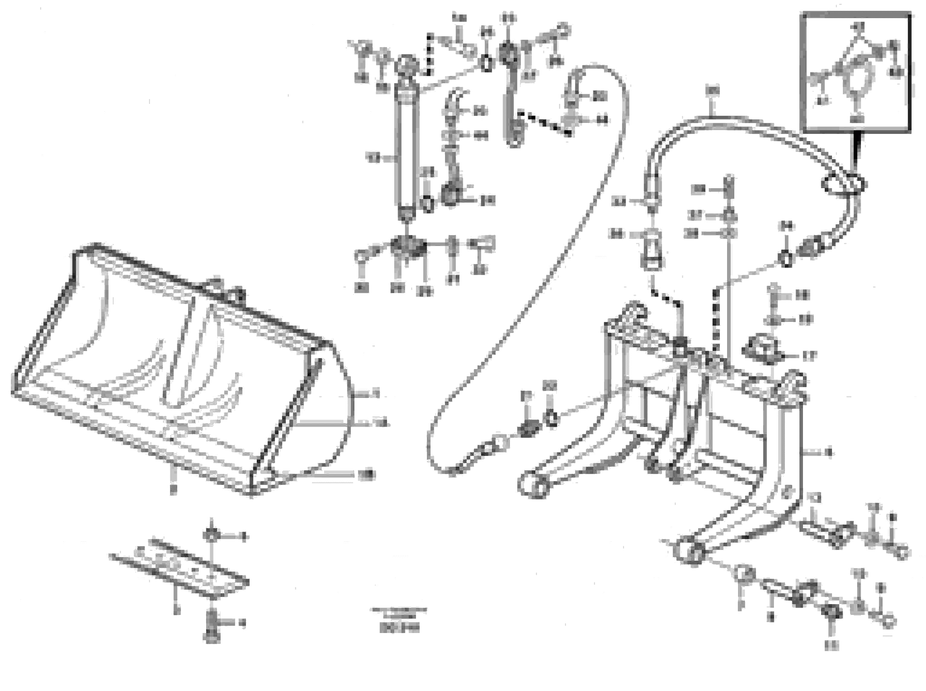 Схема запчастей Volvo EL70 - 96594 High-tipping bucket ATTACHMENTS ATTACHMENTS WHEEL LOADERS GEN. - C