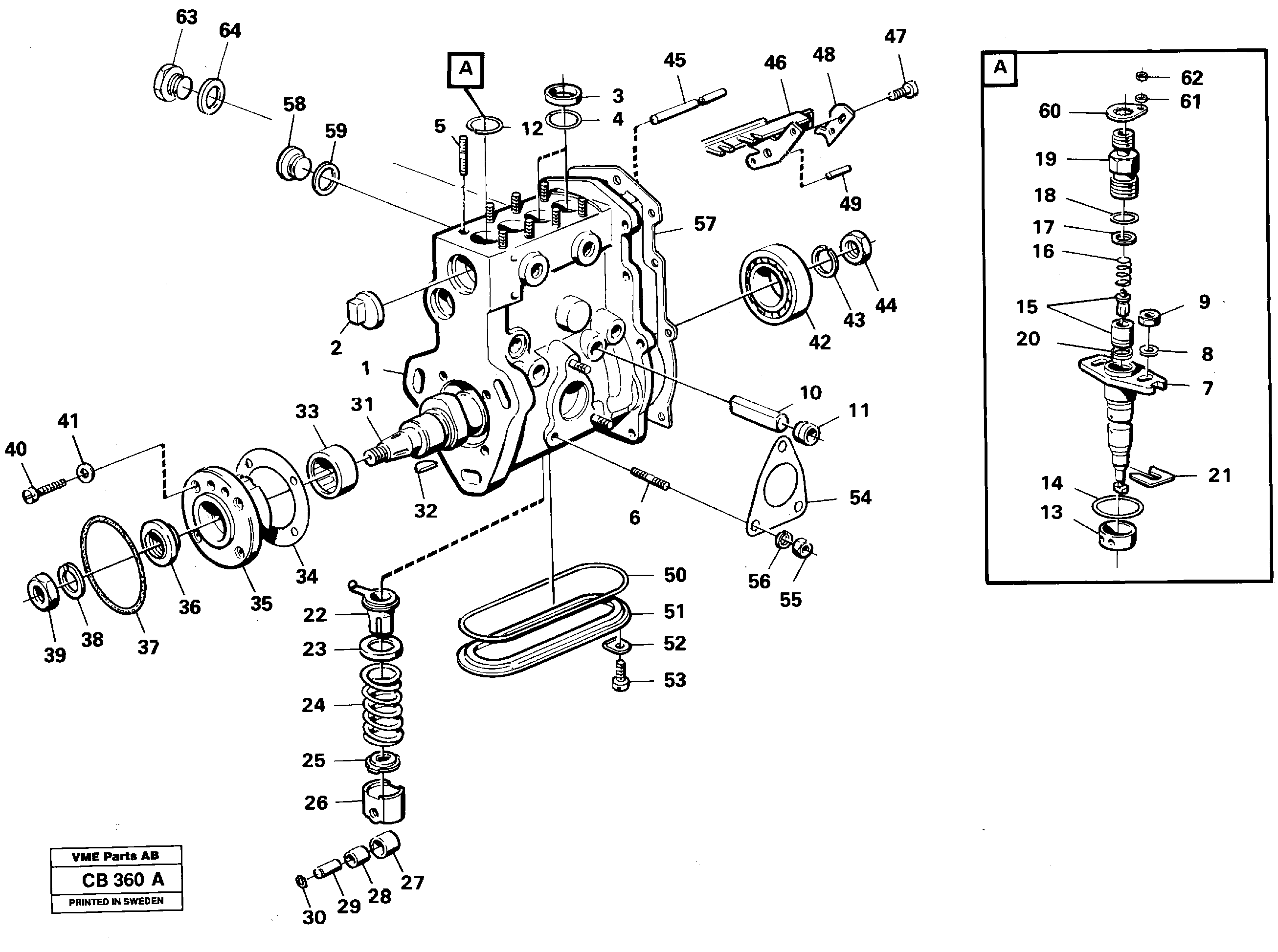 Схема запчастей Volvo EL70 - 88733 Насос EL70 VOLVO BM VOLVO BM EL70