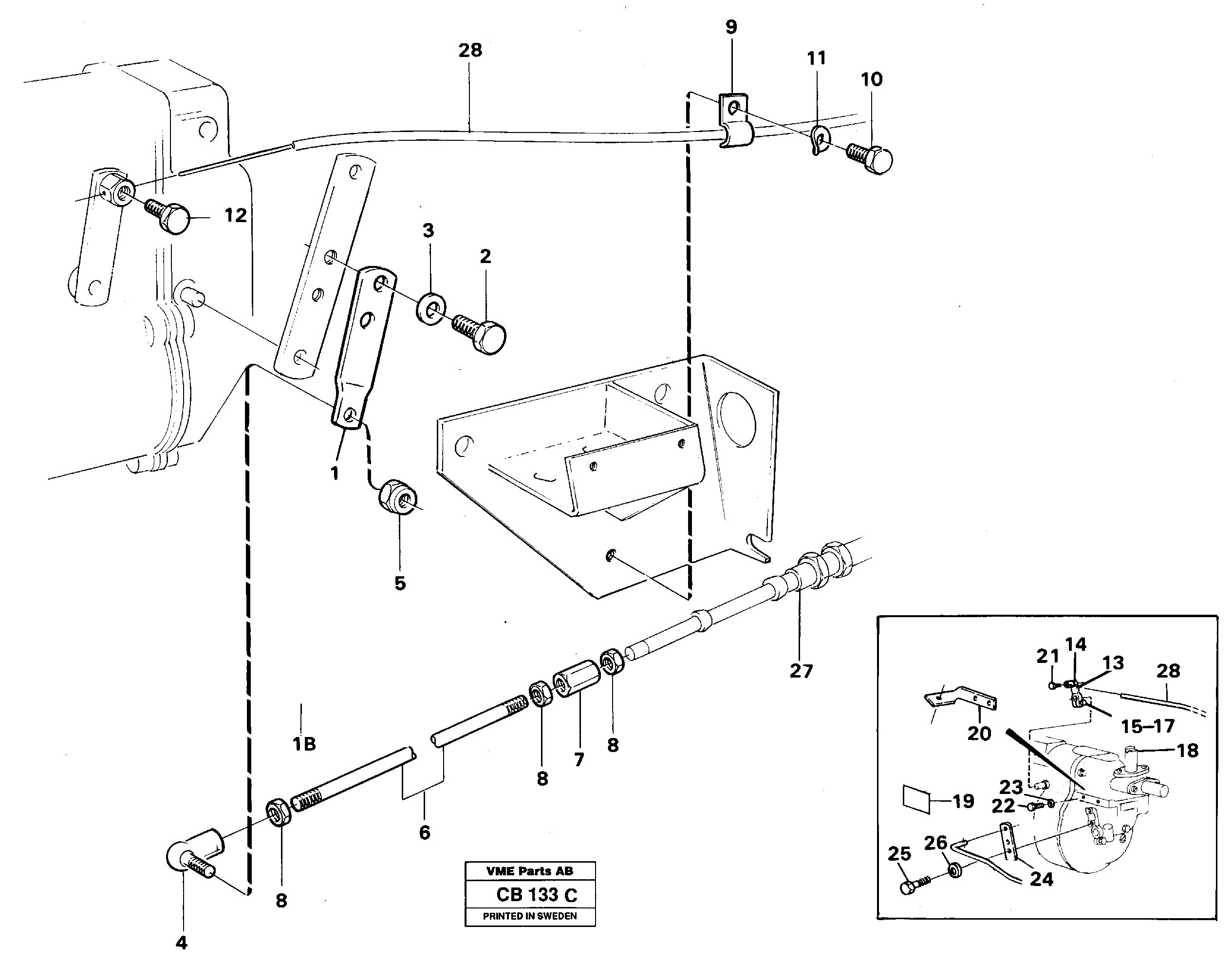 Схема запчастей Volvo EL70 - 23158 Regulator control EL70 VOLVO BM VOLVO BM EL70