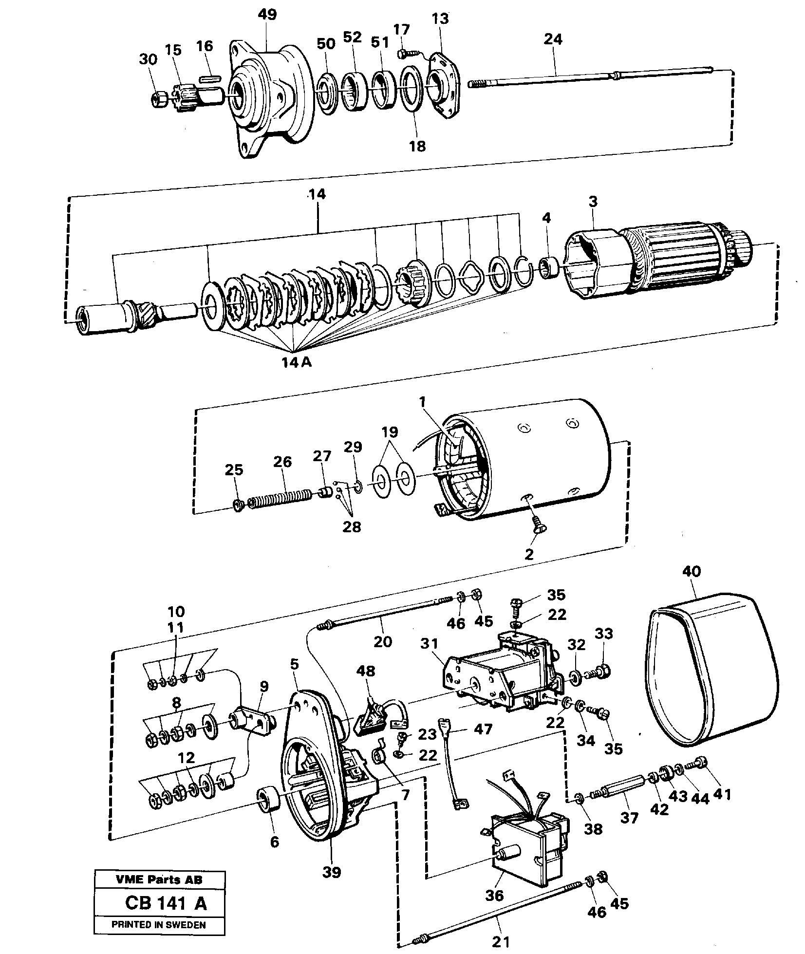 Схема запчастей Volvo EL70 - 17783 Starter motor EL70 VOLVO BM VOLVO BM EL70