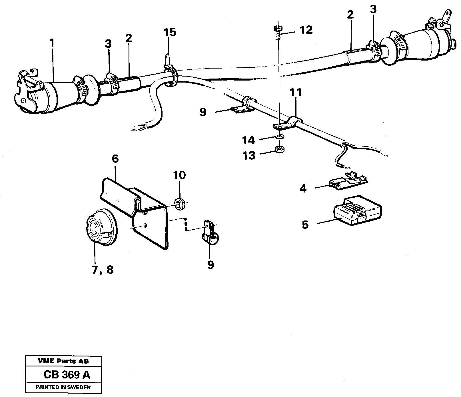 Схема запчастей Volvo EL70 - 83508 Cable harness EL70 VOLVO BM VOLVO BM EL70