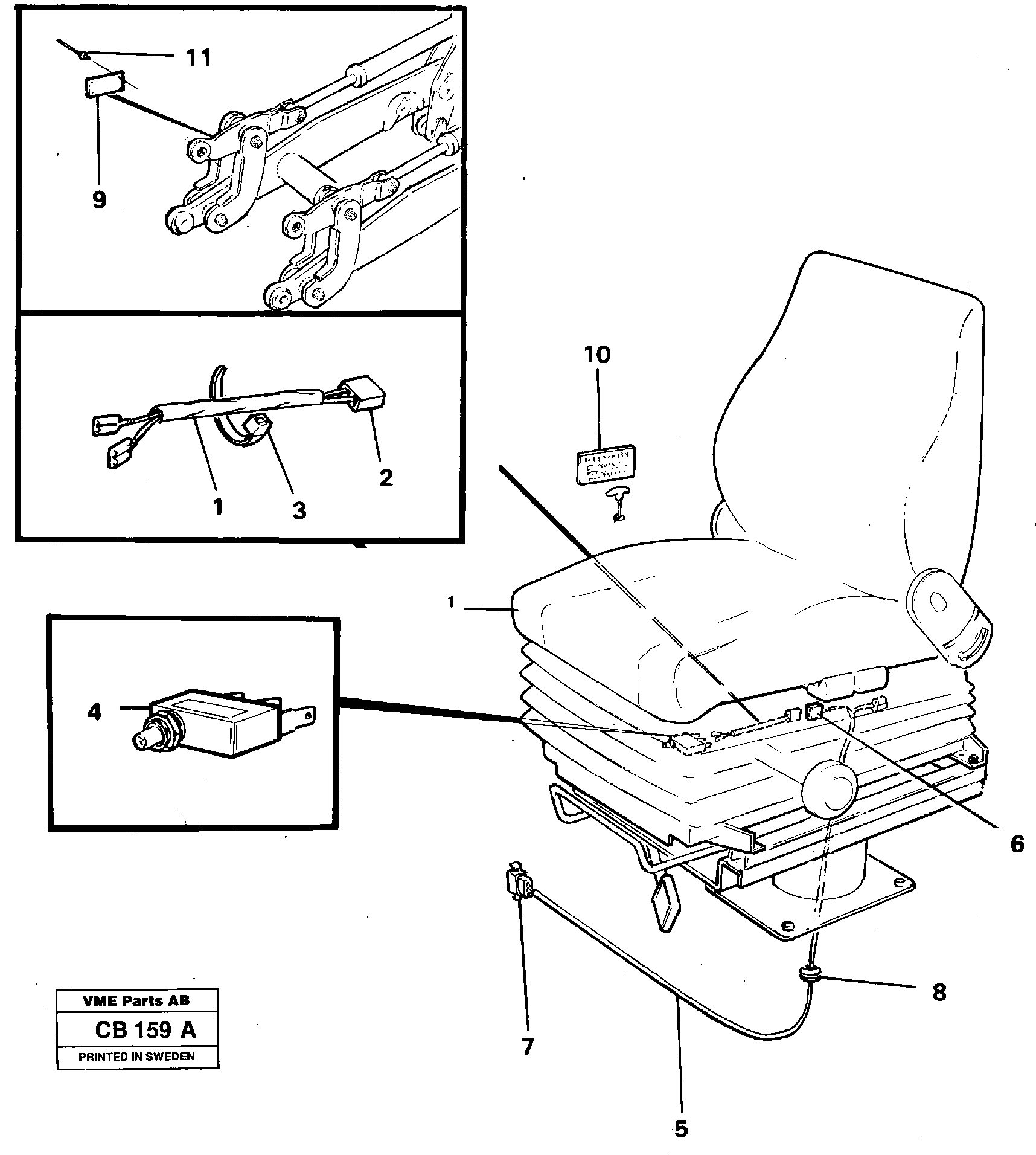 Схема запчастей Volvo EL70 - 21553 Parking brake alarm EL70 VOLVO BM VOLVO BM EL70