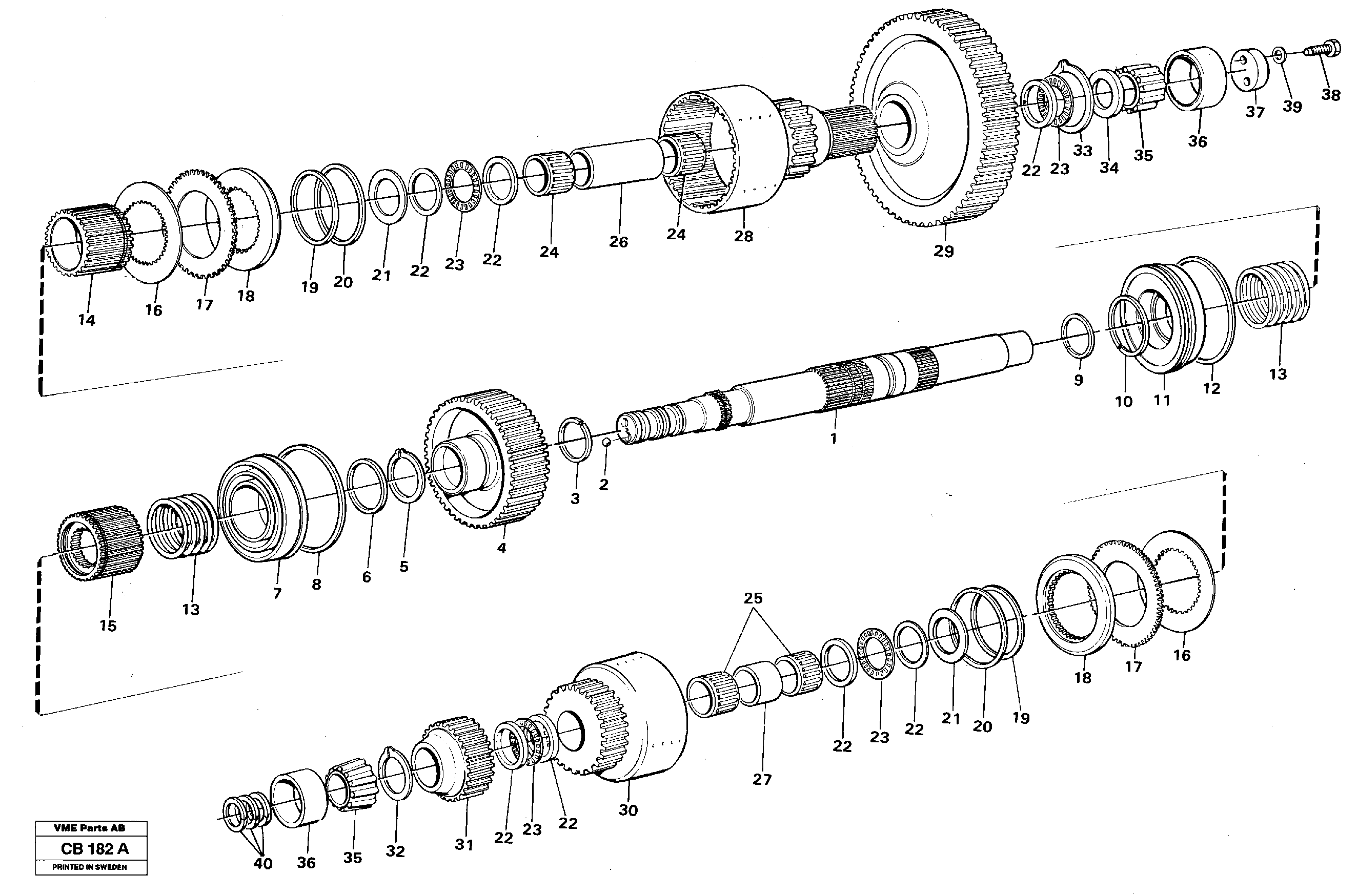 Схема запчастей Volvo EL70 - 21090 Hydraulic clutch forward/3:rd speeds EL70 VOLVO BM VOLVO BM EL70