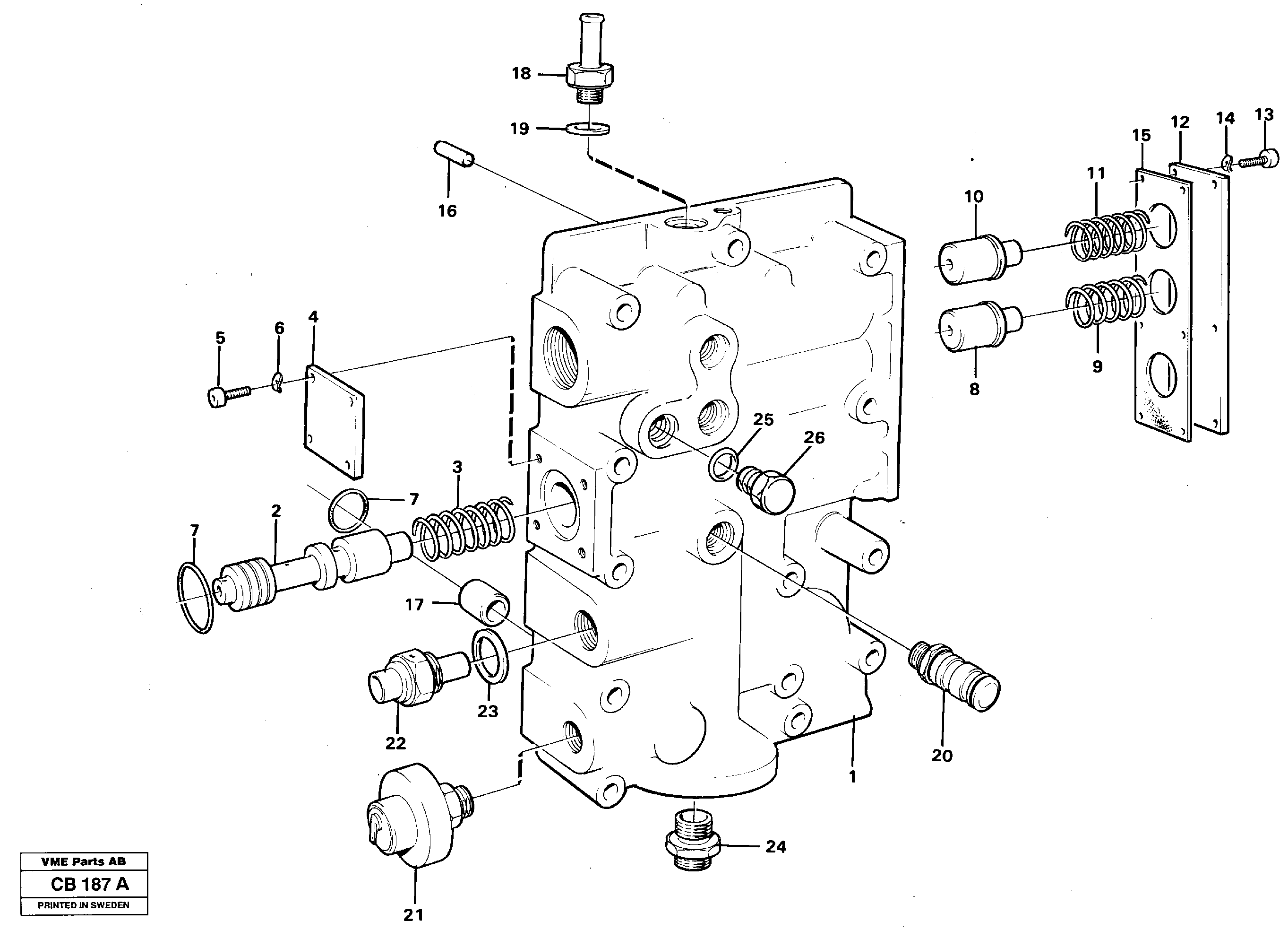 Схема запчастей Volvo EL70 - 99635 Pressure limiting valve EL70 VOLVO BM VOLVO BM EL70