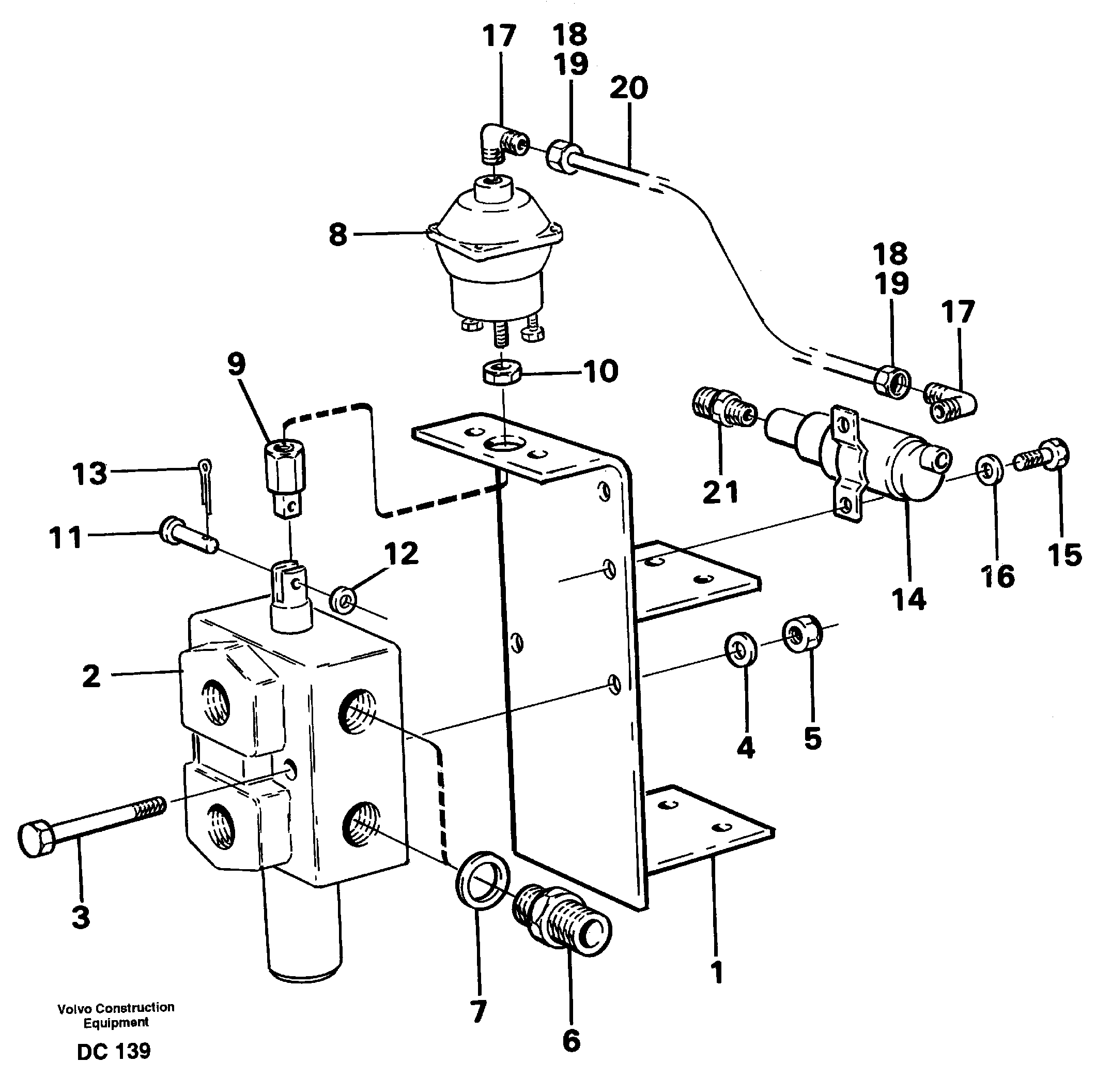 Схема запчастей Volvo EL70 - 93533 Reversing valve ATTACHMENTS ATTACHMENTS WHEEL LOADERS GEN. - C