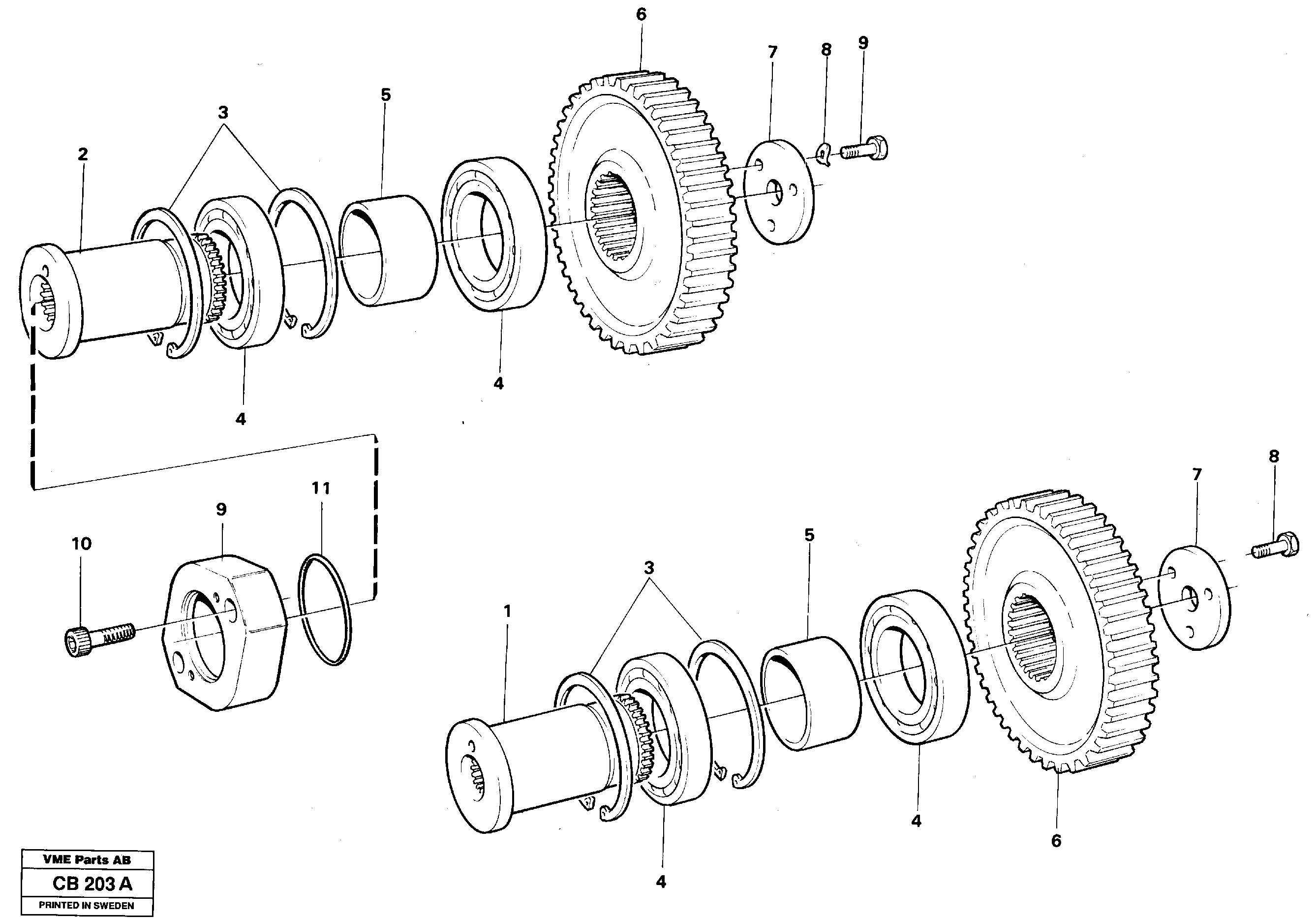 Схема запчастей Volvo EL70 - 12661 Pump drive EL70 VOLVO BM VOLVO BM EL70