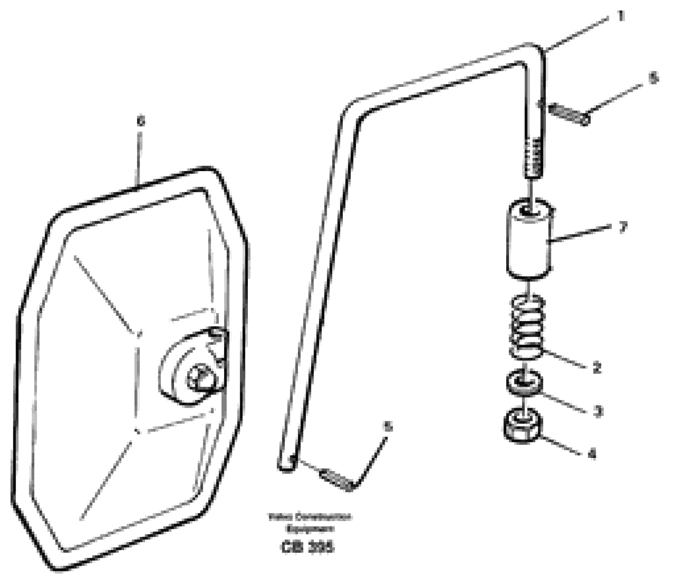 Схема запчастей Volvo EL70 - 14442 Rear-view mirror braces EL70 VOLVO BM VOLVO BM EL70