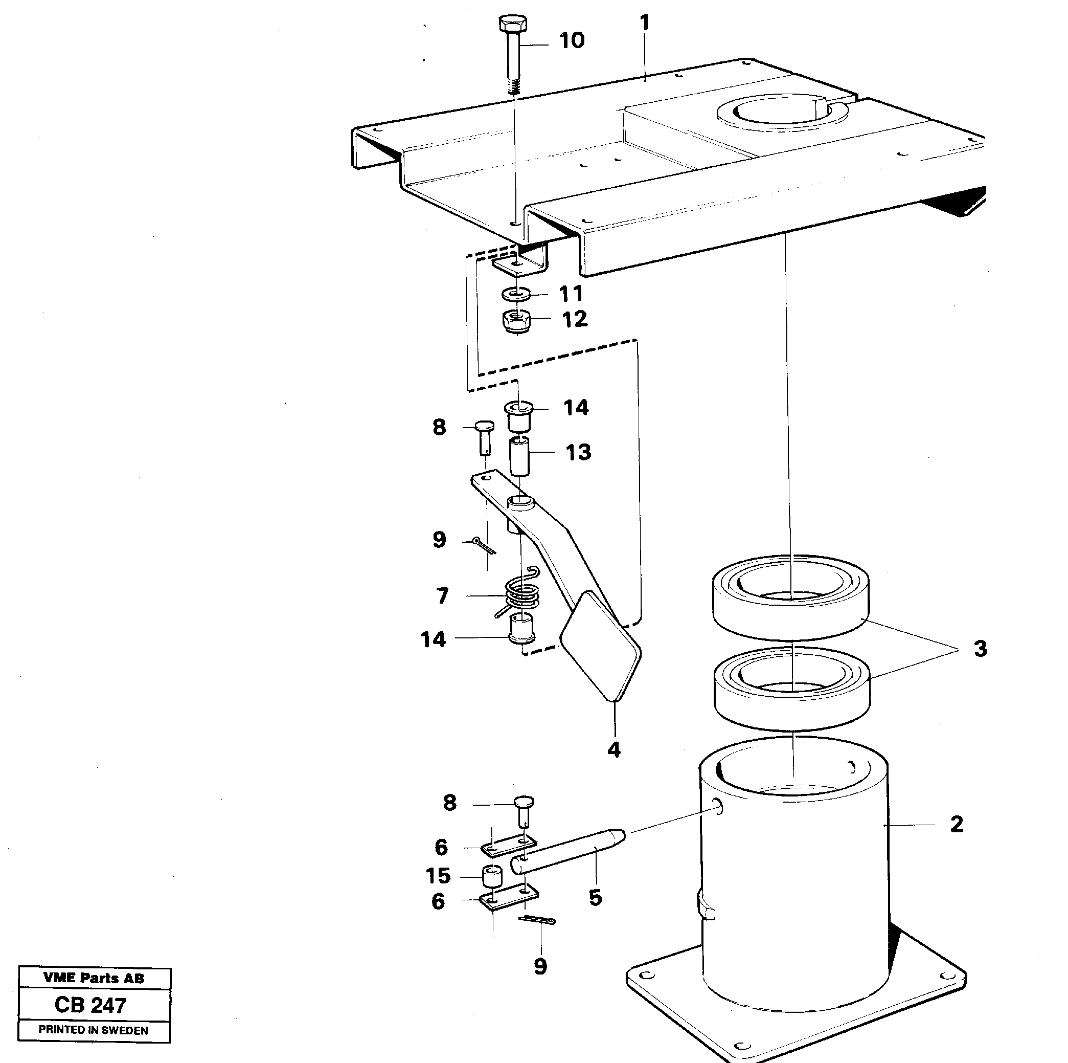 Схема запчастей Volvo EL70 - 21117 Seat underframe EL70 VOLVO BM VOLVO BM EL70