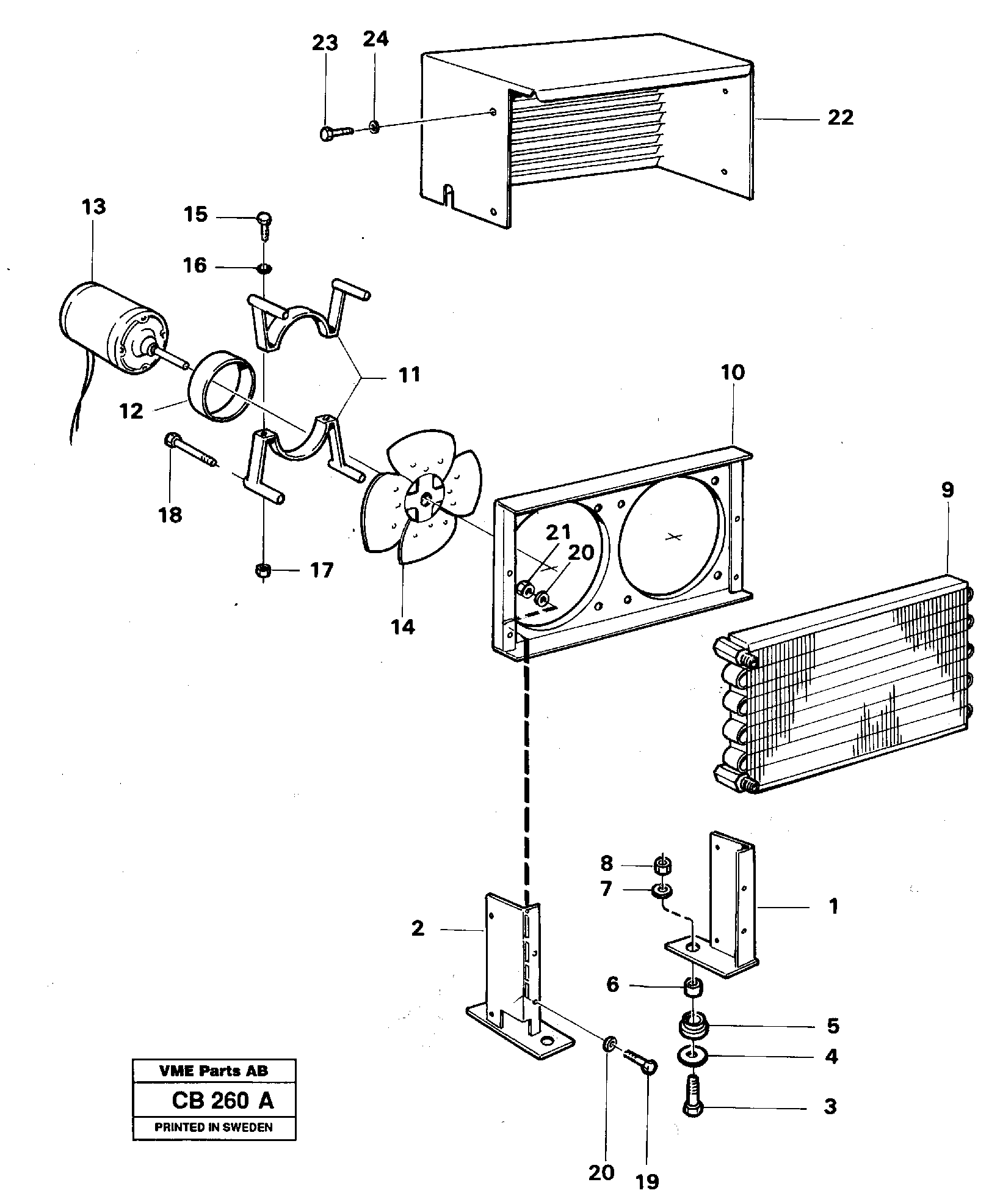 Схема запчастей Volvo EL70 - 41760 Condenser divice air-condition EL70 VOLVO BM VOLVO BM EL70