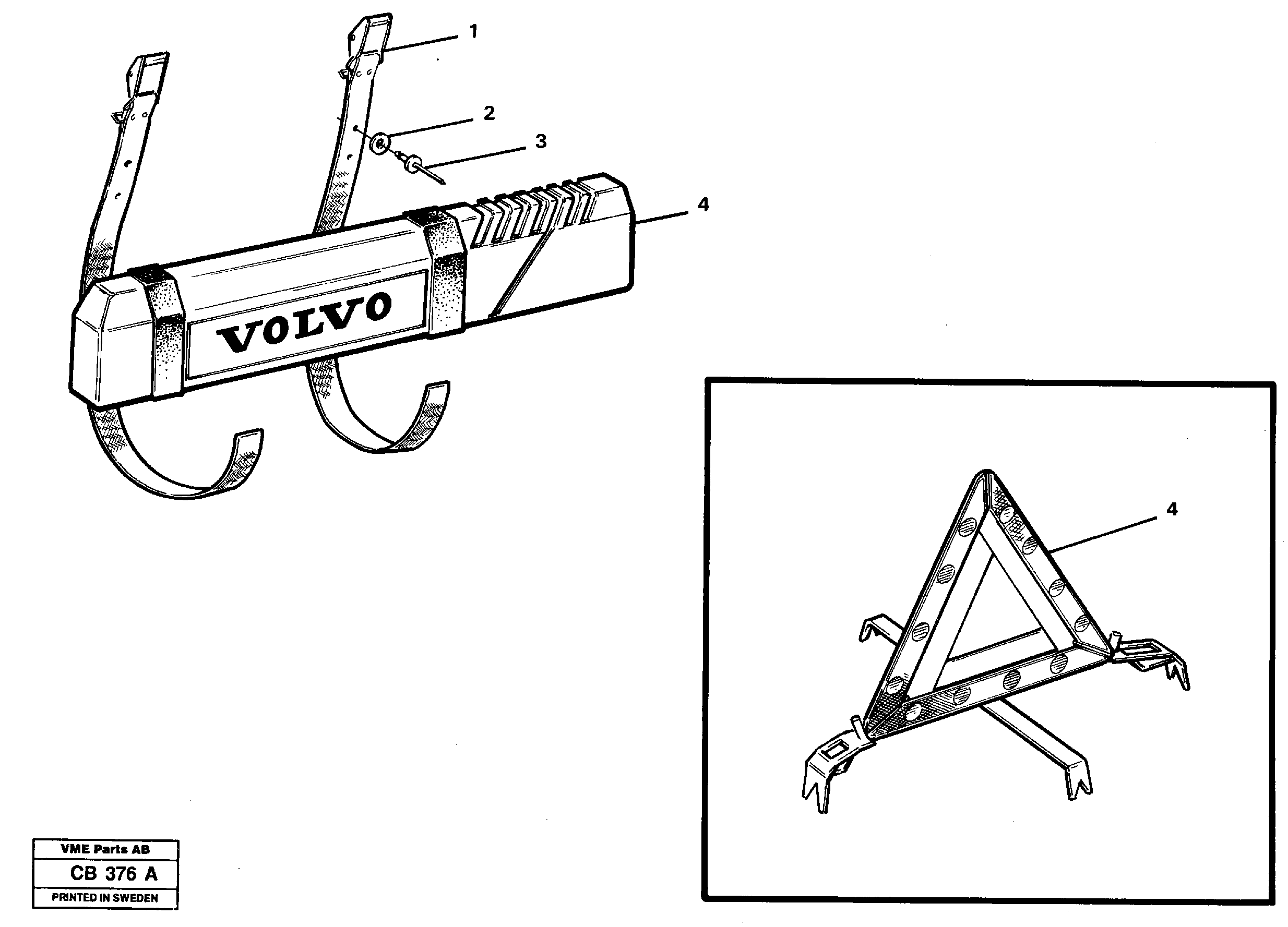 Схема запчастей Volvo EL70 - 25618 Warning triangle EL70 VOLVO BM VOLVO BM EL70