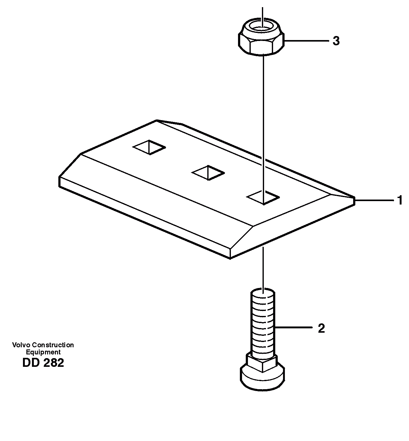 Схема запчастей Volvo EL70 - 34002 Bolt on edge ATTACHMENTS ATTACHMENTS WHEEL LOADERS GEN. - C
