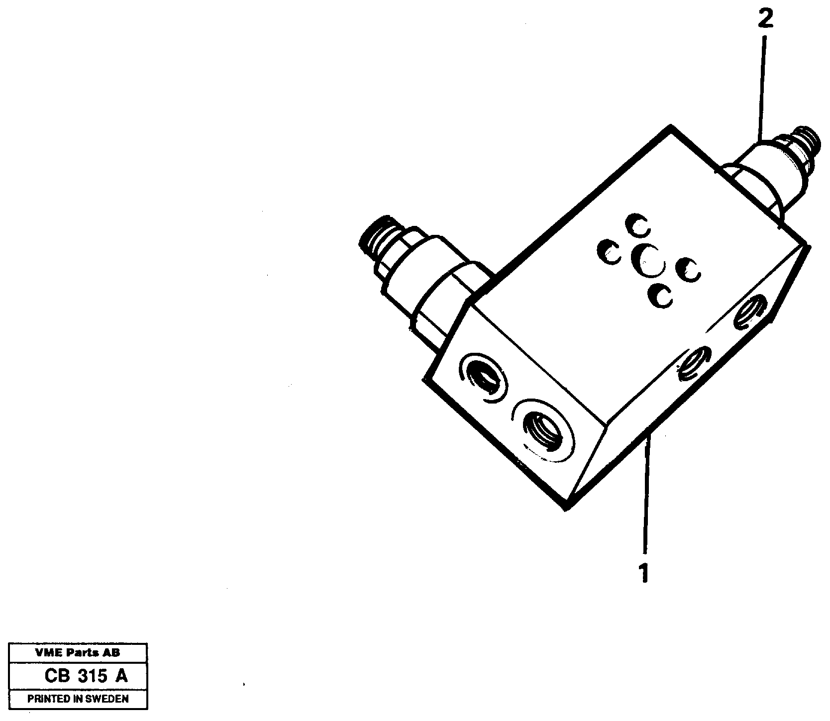 Схема запчастей Volvo EL70 - 10646 Valve, circuit body and return valve EL70 VOLVO BM VOLVO BM EL70