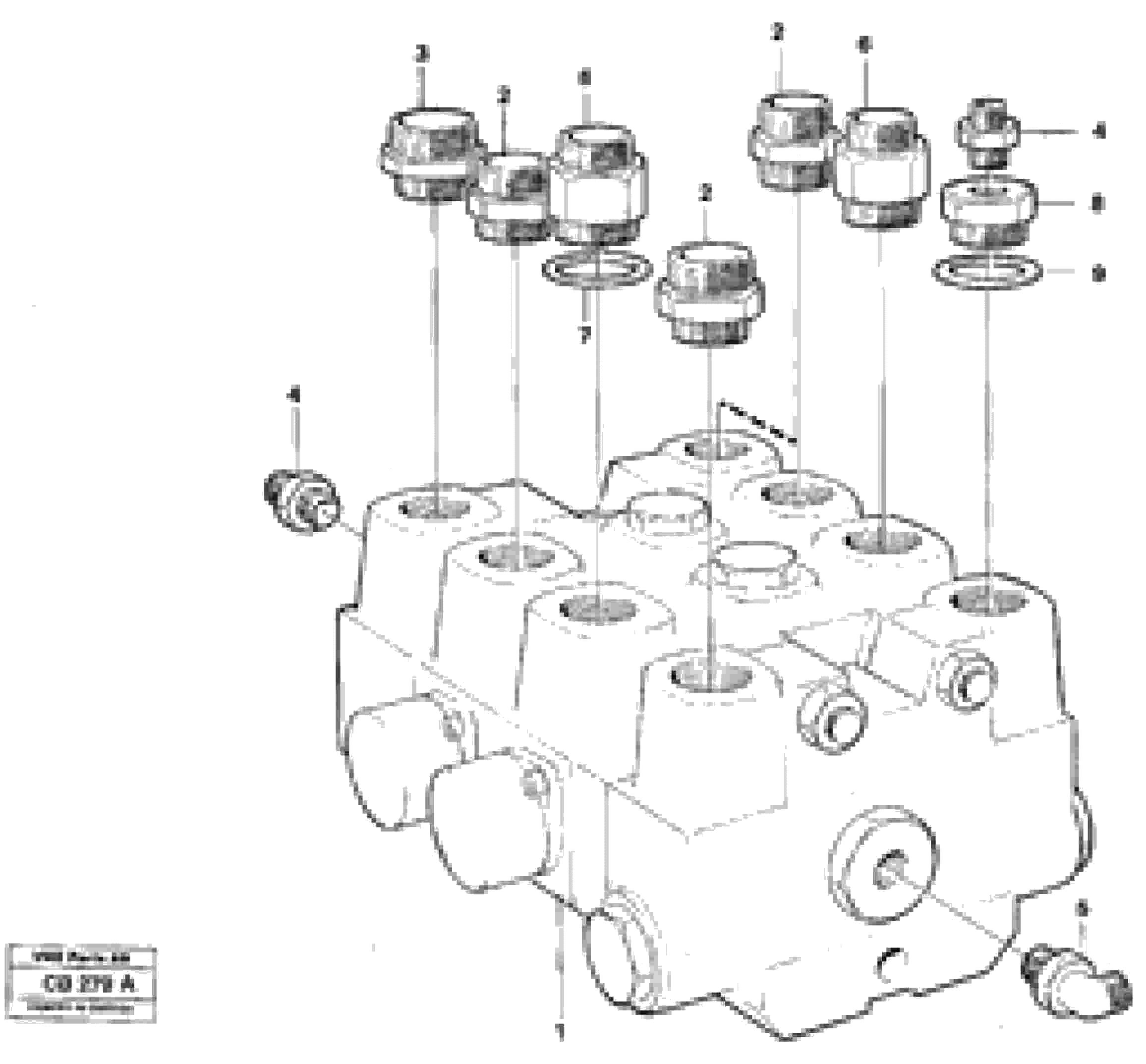 Схема запчастей Volvo EL70 - 25630 Hydraulic valve loader unit EL70 VOLVO BM VOLVO BM EL70