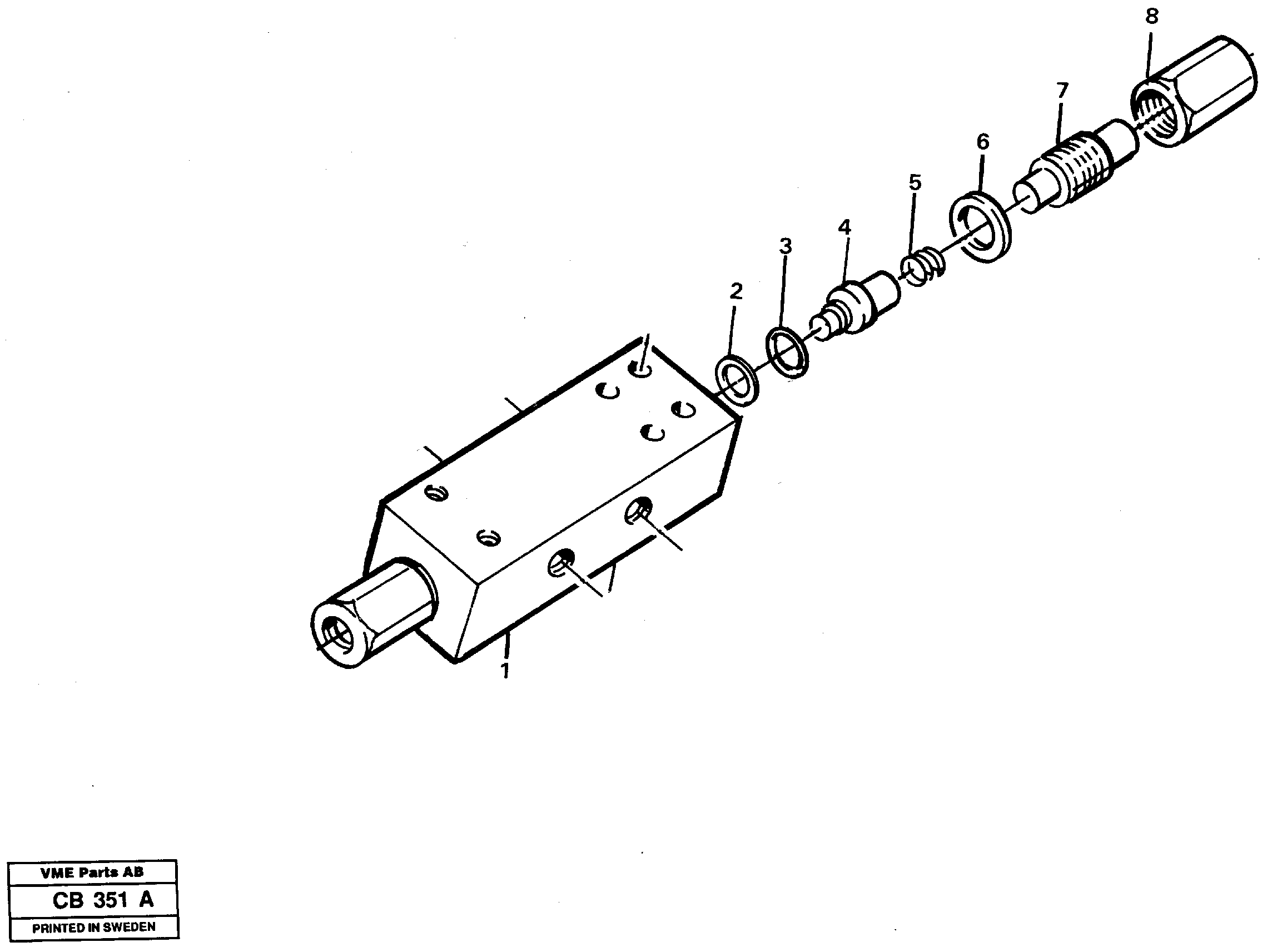 Схема запчастей Volvo EL70 - 9949 Valve, circuit body and return valve EL70 VOLVO BM VOLVO BM EL70