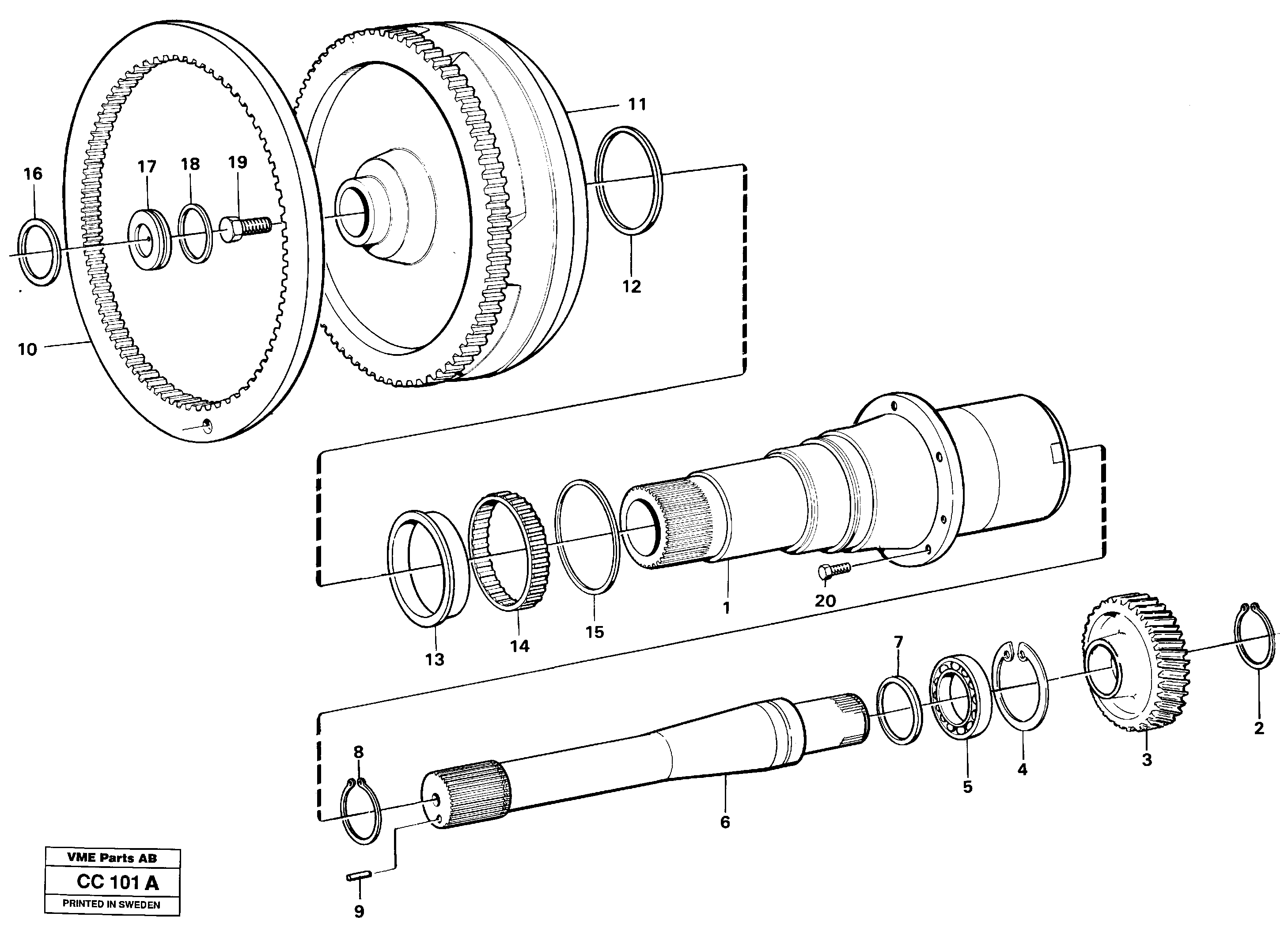 Схема запчастей Volvo EL70C - 106486 Torque converter EL70C VOLVO BM VOLVO BM EL70C