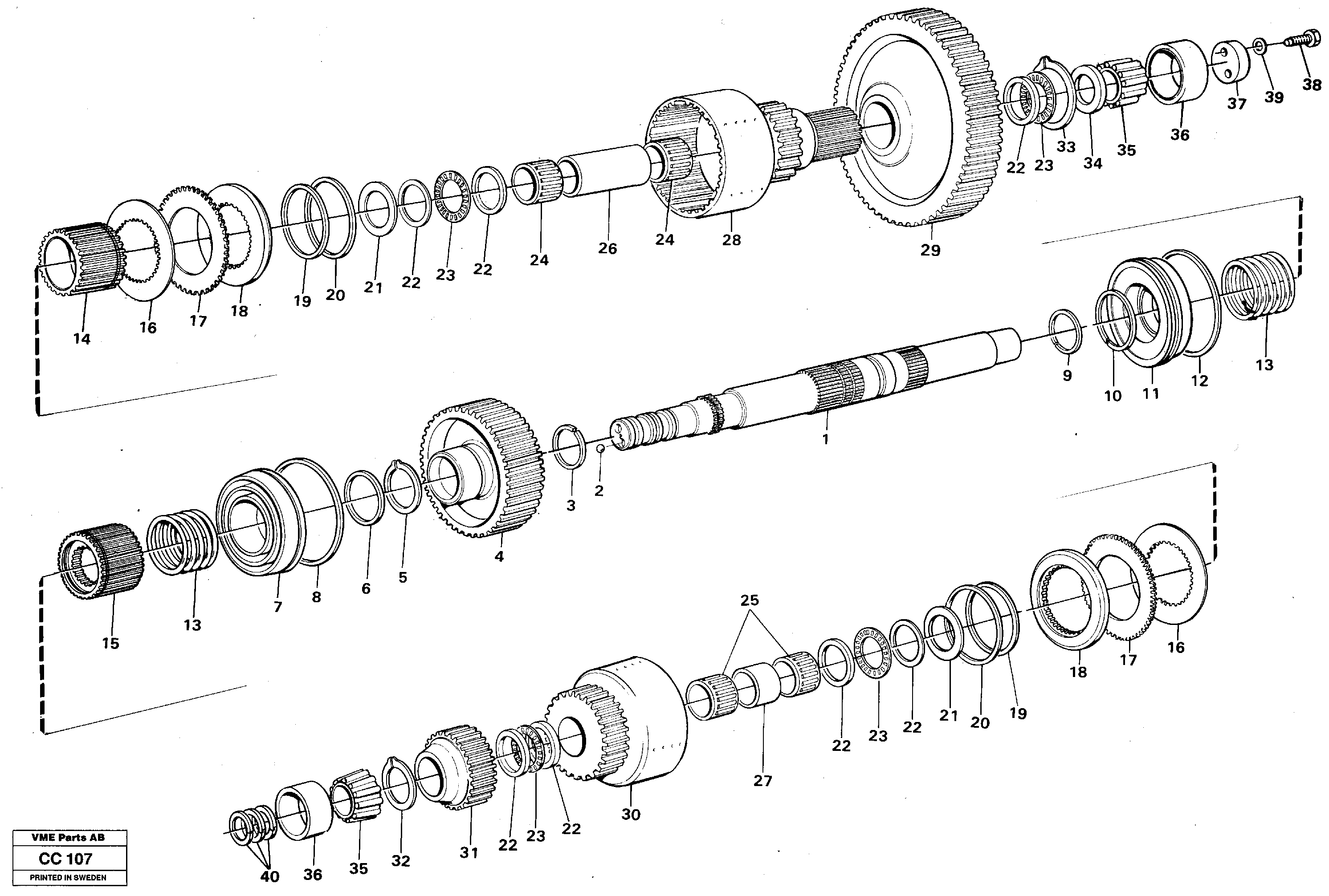 Схема запчастей Volvo EL70C - 21098 Hydraulic clutch forward/3:rd speeds EL70C VOLVO BM VOLVO BM EL70C