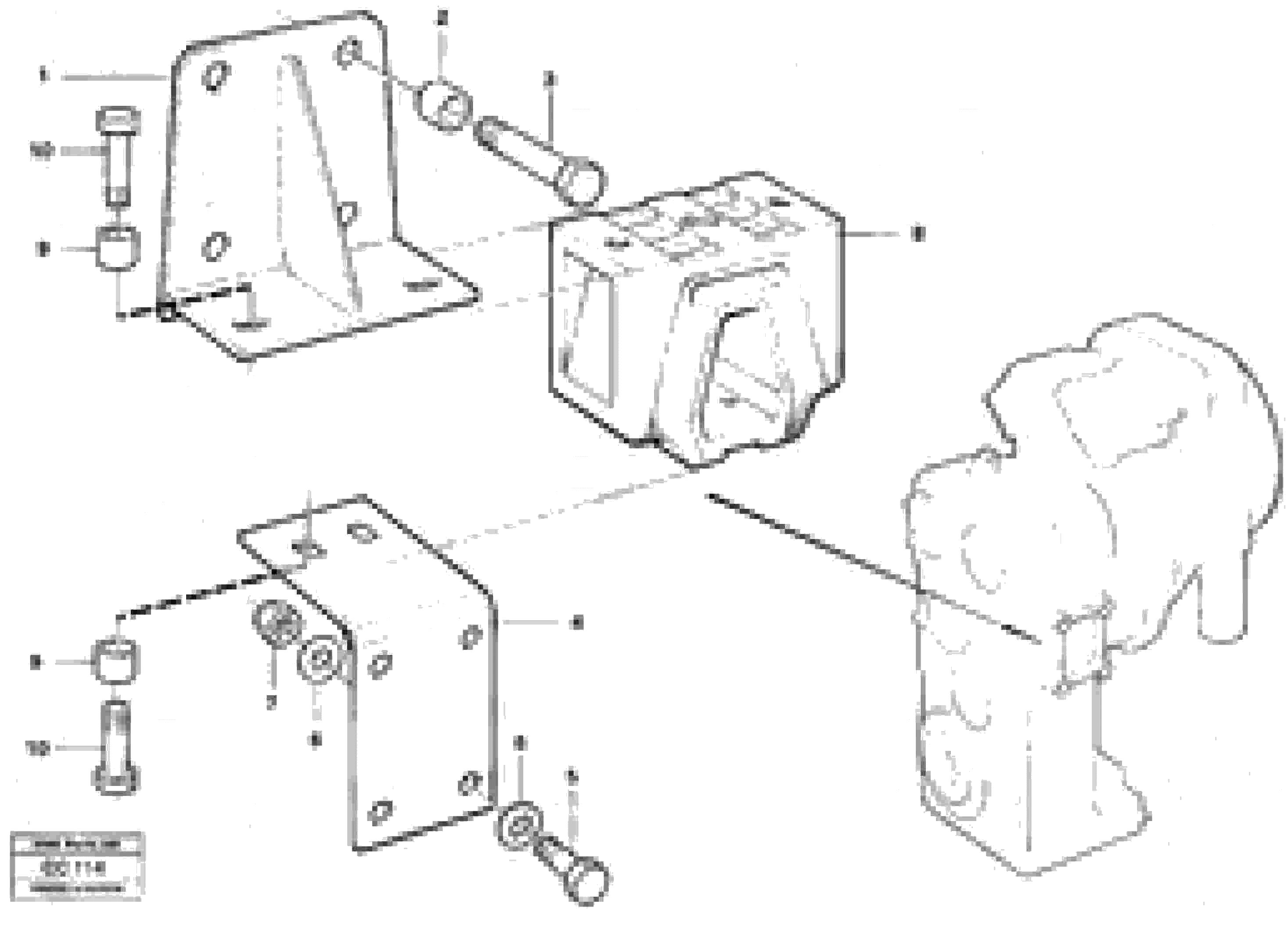 Схема запчастей Volvo EL70C - 2022 Gear box housing with fitting parts EL70C VOLVO BM VOLVO BM EL70C