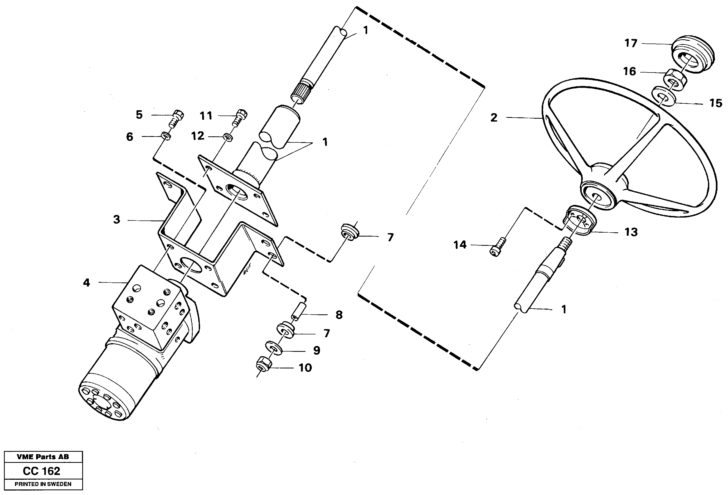 Схема запчастей Volvo EL70C - 25787 Steering column with fitting parts EL70C VOLVO BM VOLVO BM EL70C