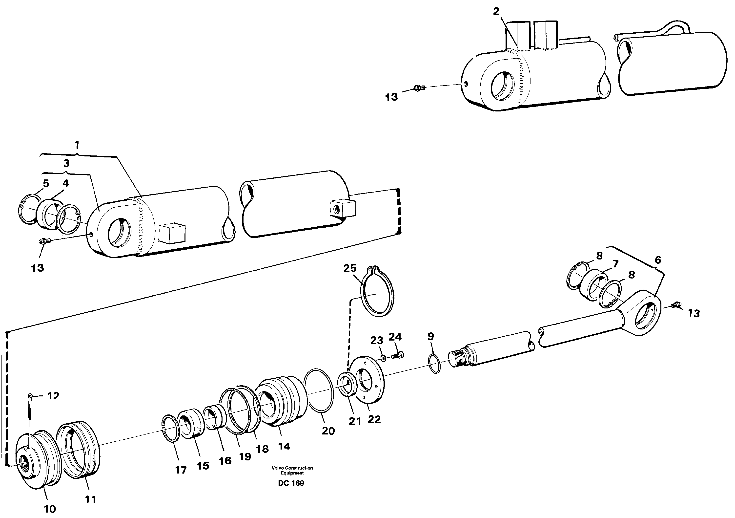 Схема запчастей Volvo EL70C - 19024 Гидроцилиндр ATTACHMENTS ATTACHMENTS WHEEL LOADERS GEN. - C