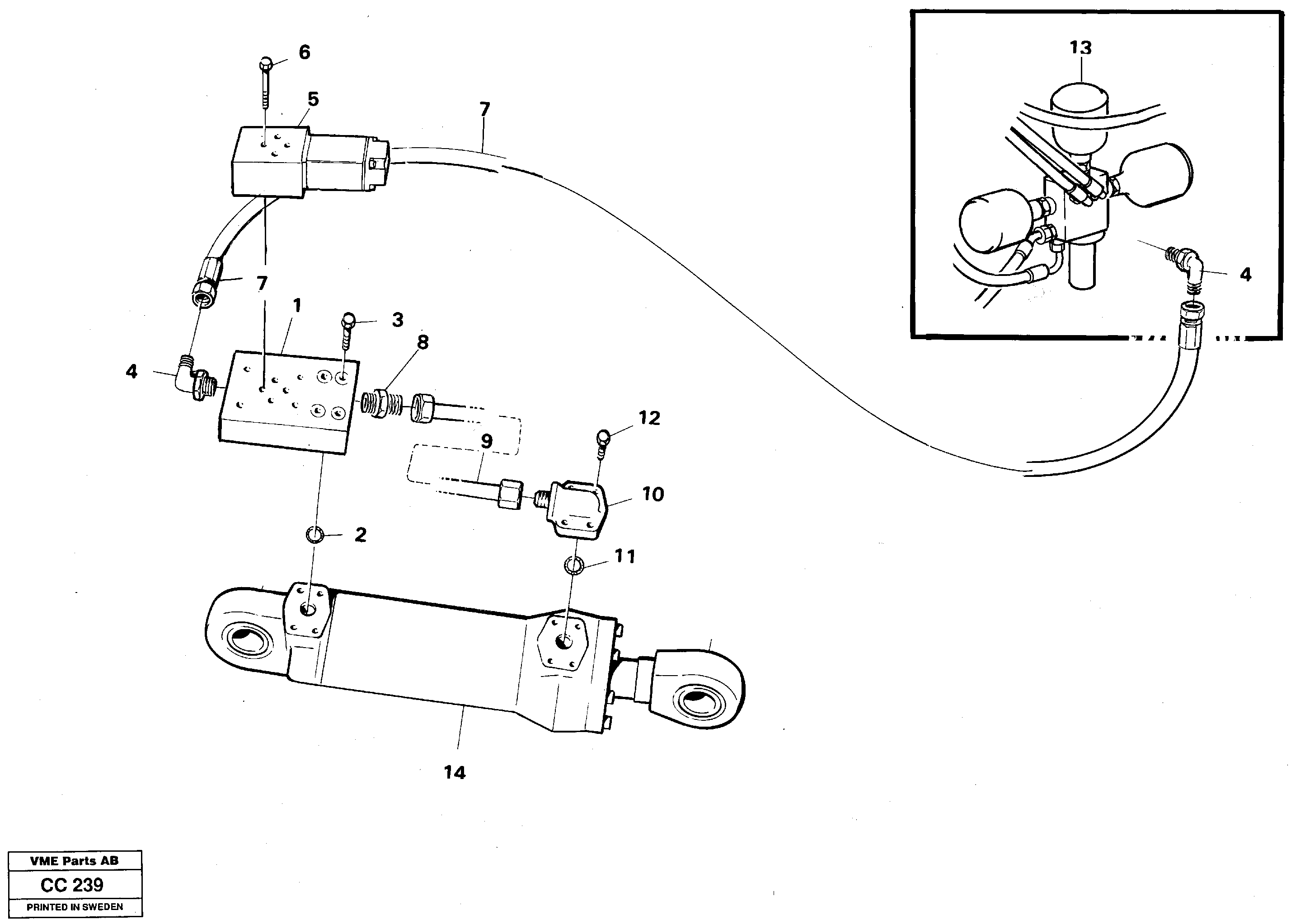 Схема запчастей Volvo EL70C - 23517 Pivot lock EL70C VOLVO BM VOLVO BM EL70C