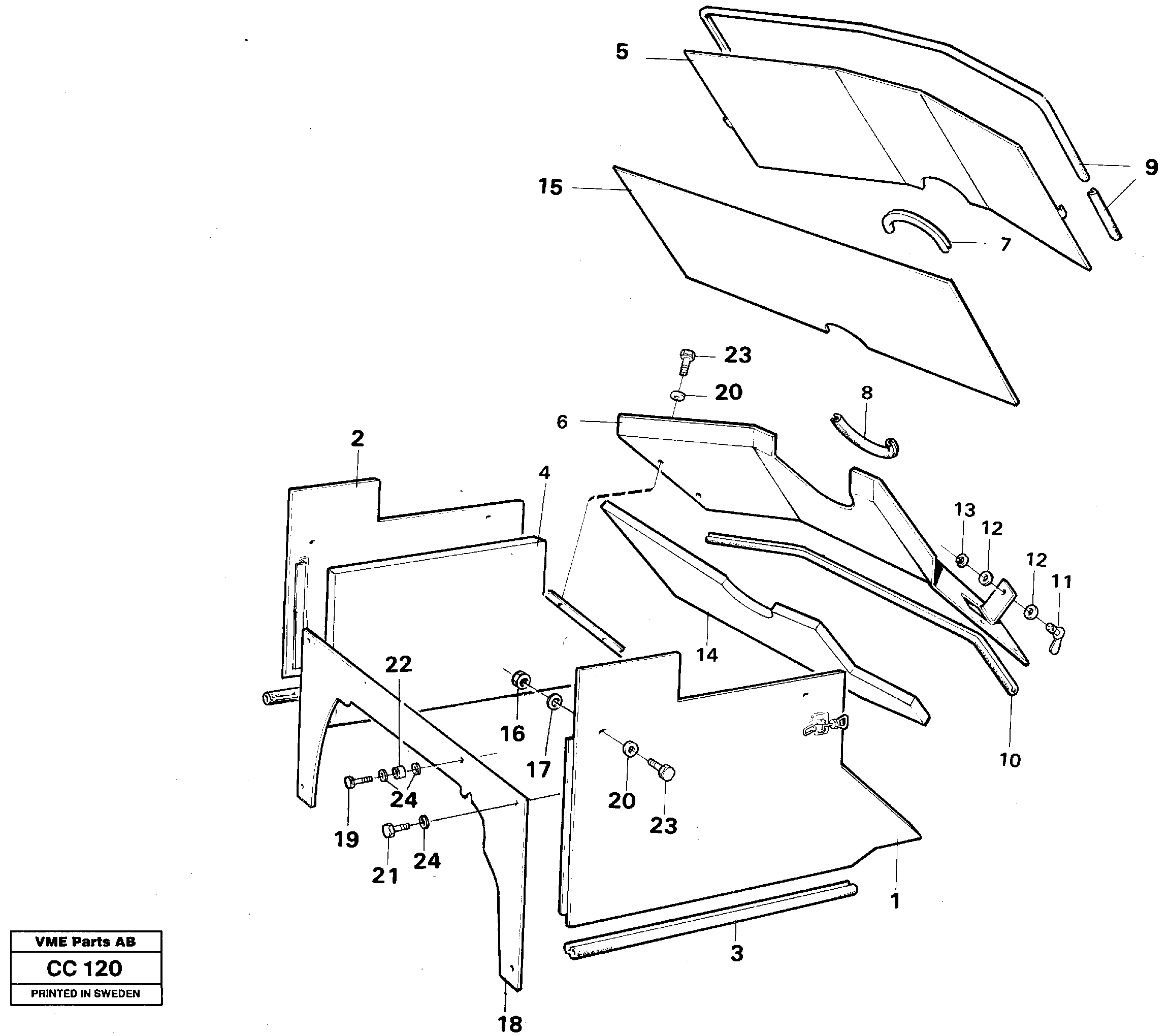 Схема запчастей Volvo EL70C - 65890 Cover plates hydraulic-oil tank EL70C VOLVO BM VOLVO BM EL70C