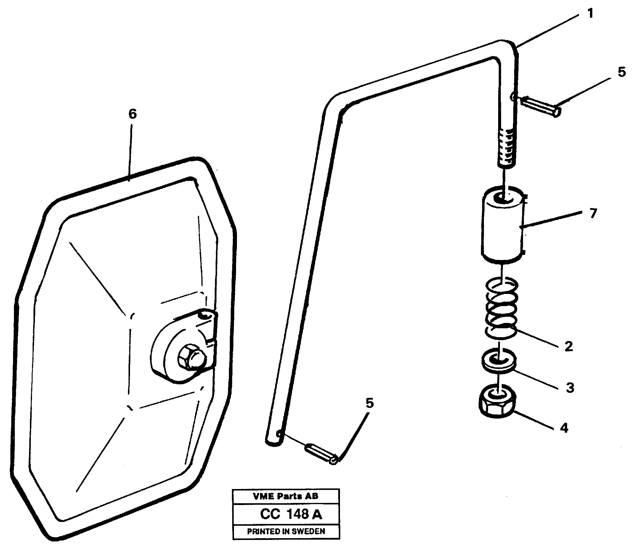 Схема запчастей Volvo EL70C - 14453 Rear-view mirror braces EL70C VOLVO BM VOLVO BM EL70C