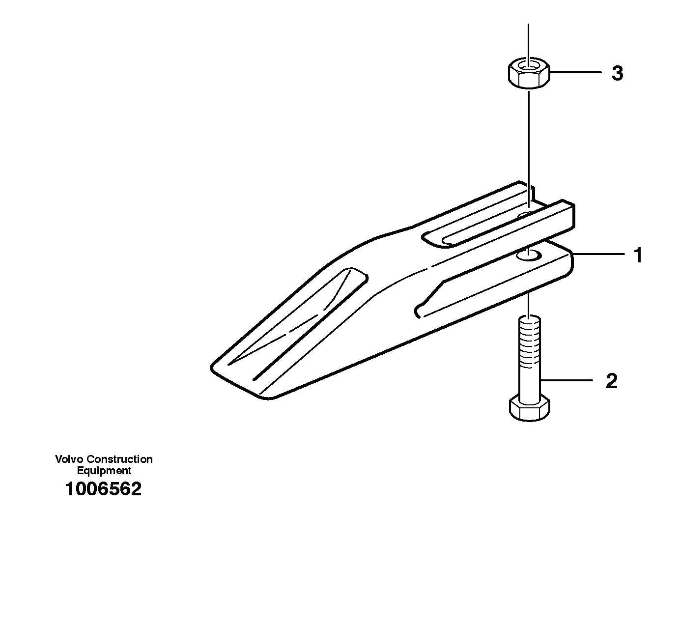 Схема запчастей Volvo EL70C - 35642 Зуб ковша ATTACHMENTS ATTACHMENTS WHEEL LOADERS GEN. - C