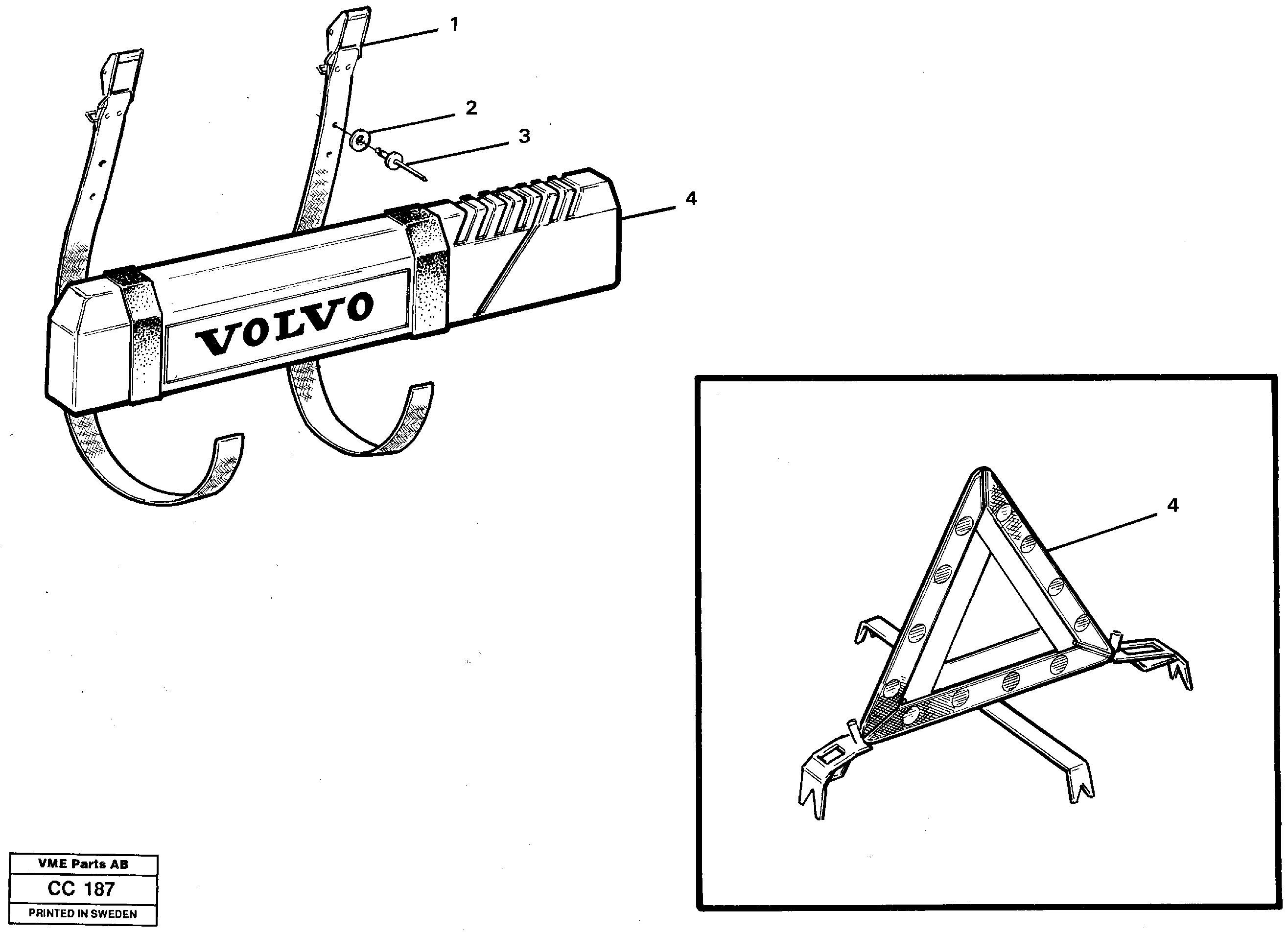 Схема запчастей Volvo EL70C - 14585 Warning triangle EL70C VOLVO BM VOLVO BM EL70C
