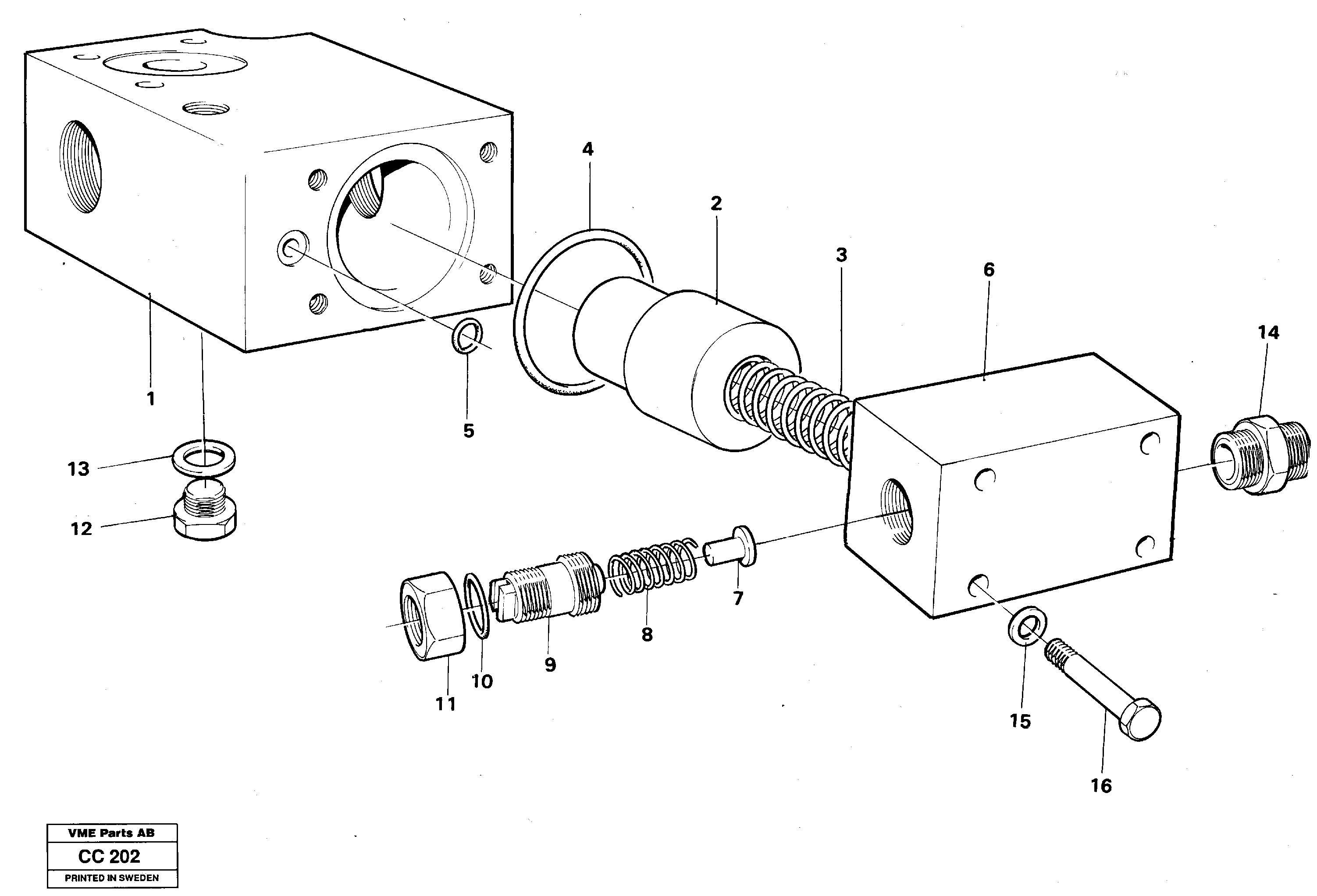 Схема запчастей Volvo EL70C - 14597 Valve, return valve EL70C VOLVO BM VOLVO BM EL70C