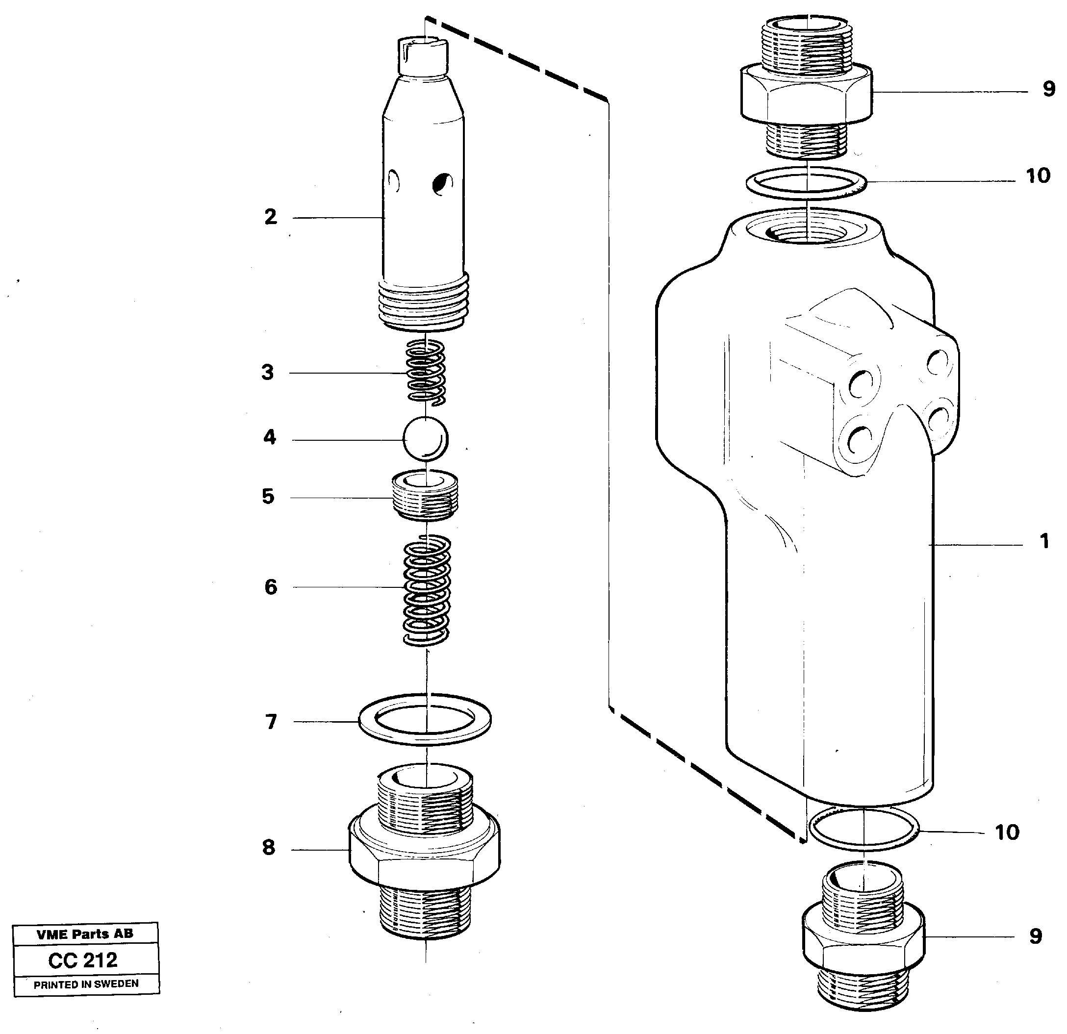 Схема запчастей Volvo EL70C - 14601 Jetisoning valve EL70C VOLVO BM VOLVO BM EL70C