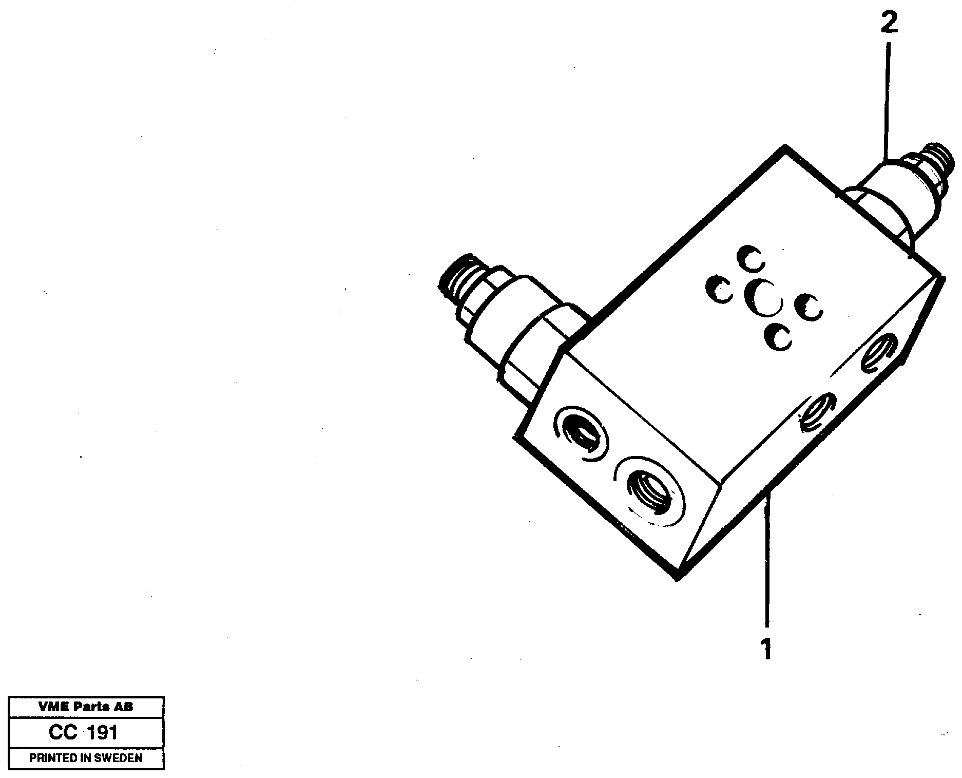 Схема запчастей Volvo EL70C - 14610 Valve, circuit body and return valve EL70C VOLVO BM VOLVO BM EL70C