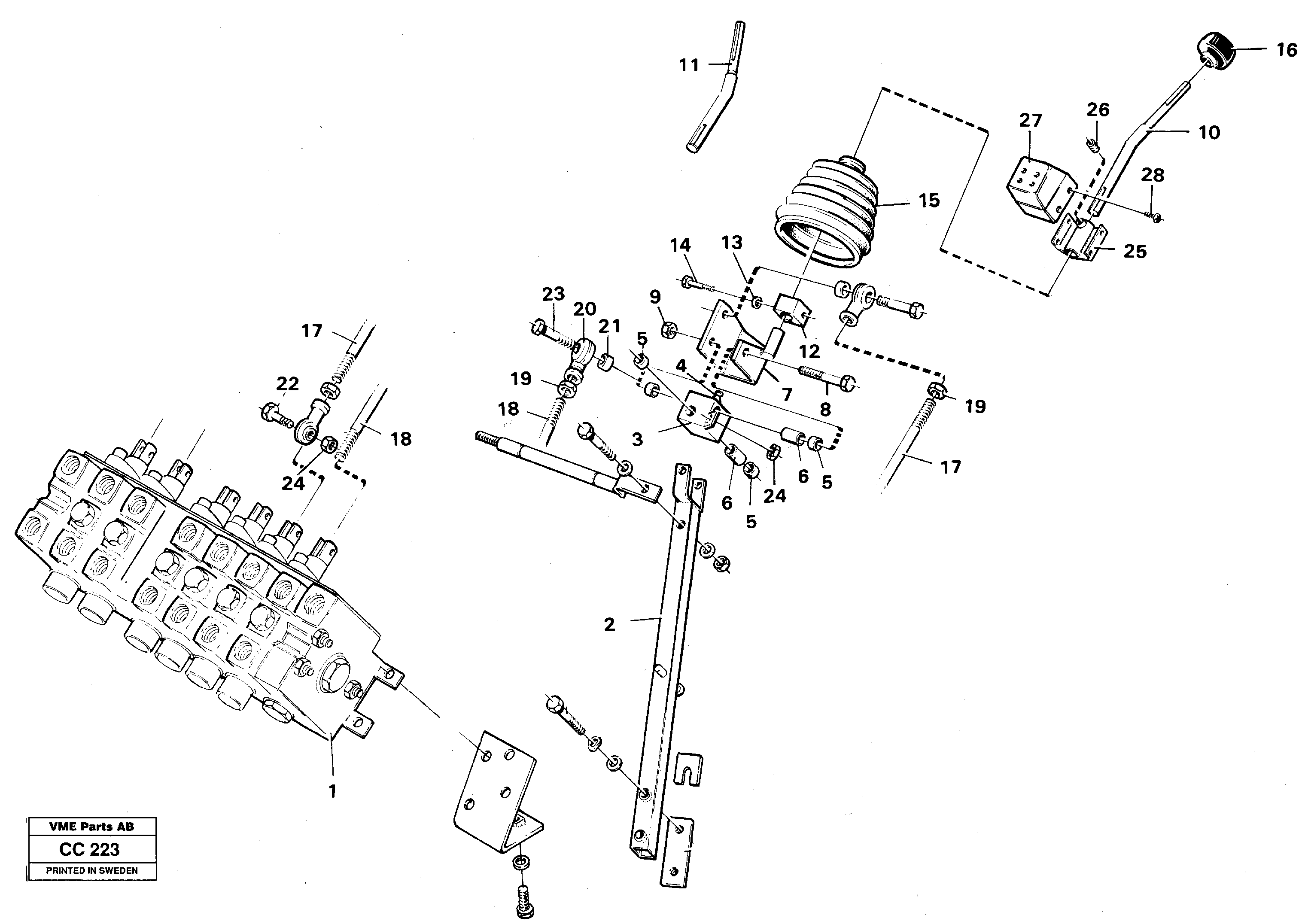 Схема запчастей Volvo EL70C - 2836 Excavator controls EL70C VOLVO BM VOLVO BM EL70C