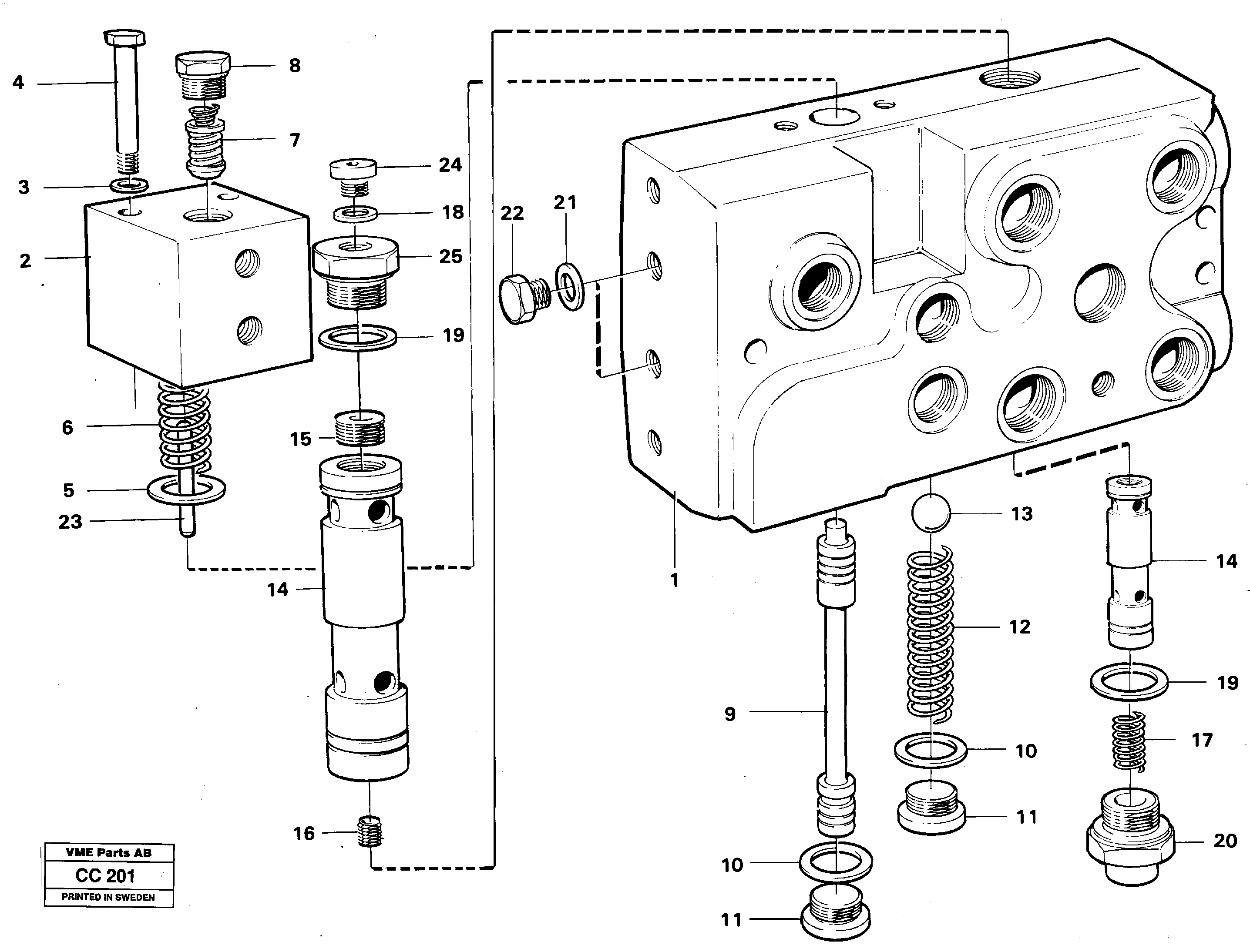 Схема запчастей Volvo EL70C - 56050 Valve, circuit body EL70C VOLVO BM VOLVO BM EL70C