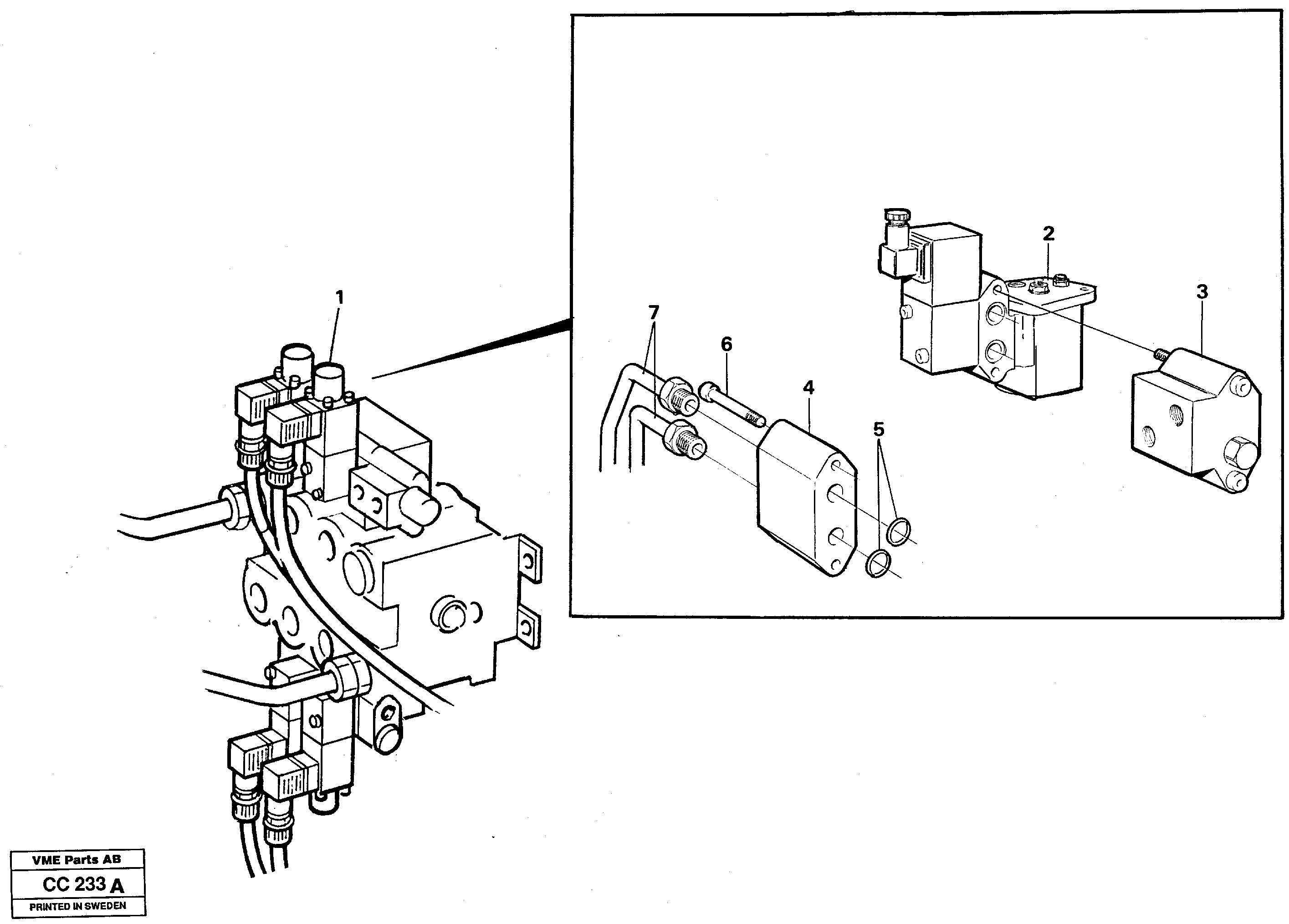 Схема запчастей Volvo EL70C - 14611 Hydraulic valve loader unit EL70C VOLVO BM VOLVO BM EL70C