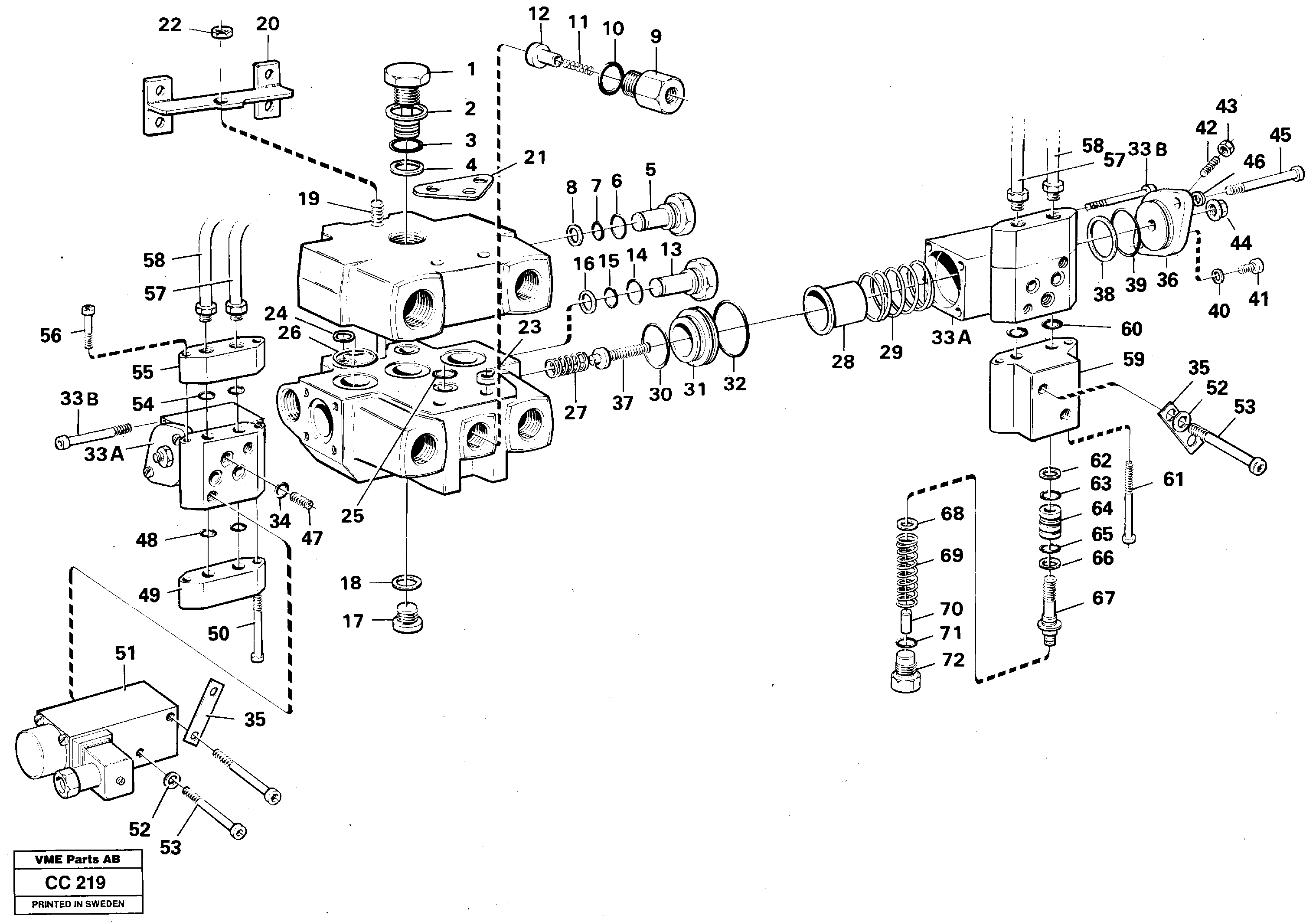 Схема запчастей Volvo EL70C - 64434 Valve, circuit body and return valve EL70C VOLVO BM VOLVO BM EL70C