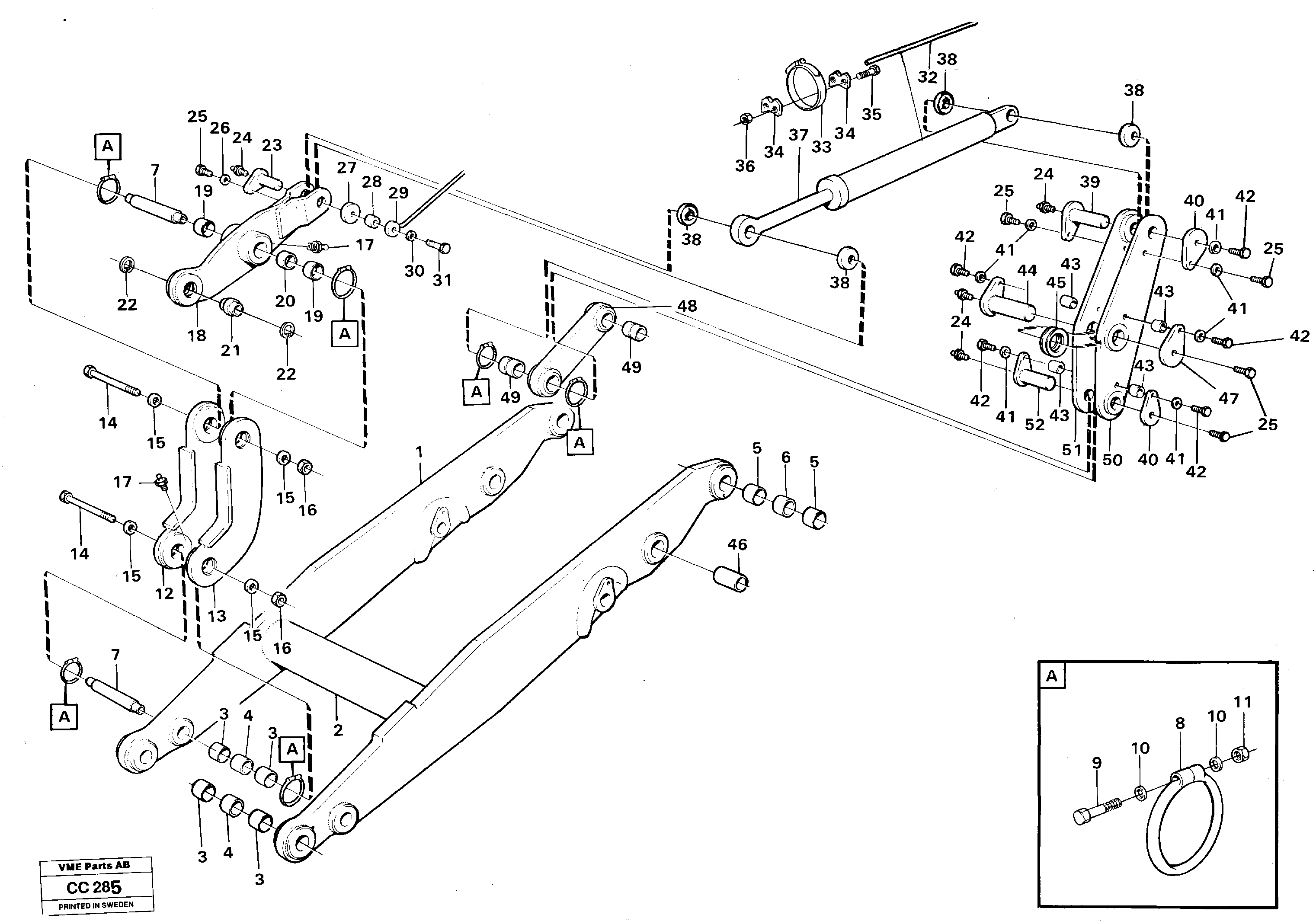 Схема запчастей Volvo EL70C - 56062 Lifting framework EL70C VOLVO BM VOLVO BM EL70C