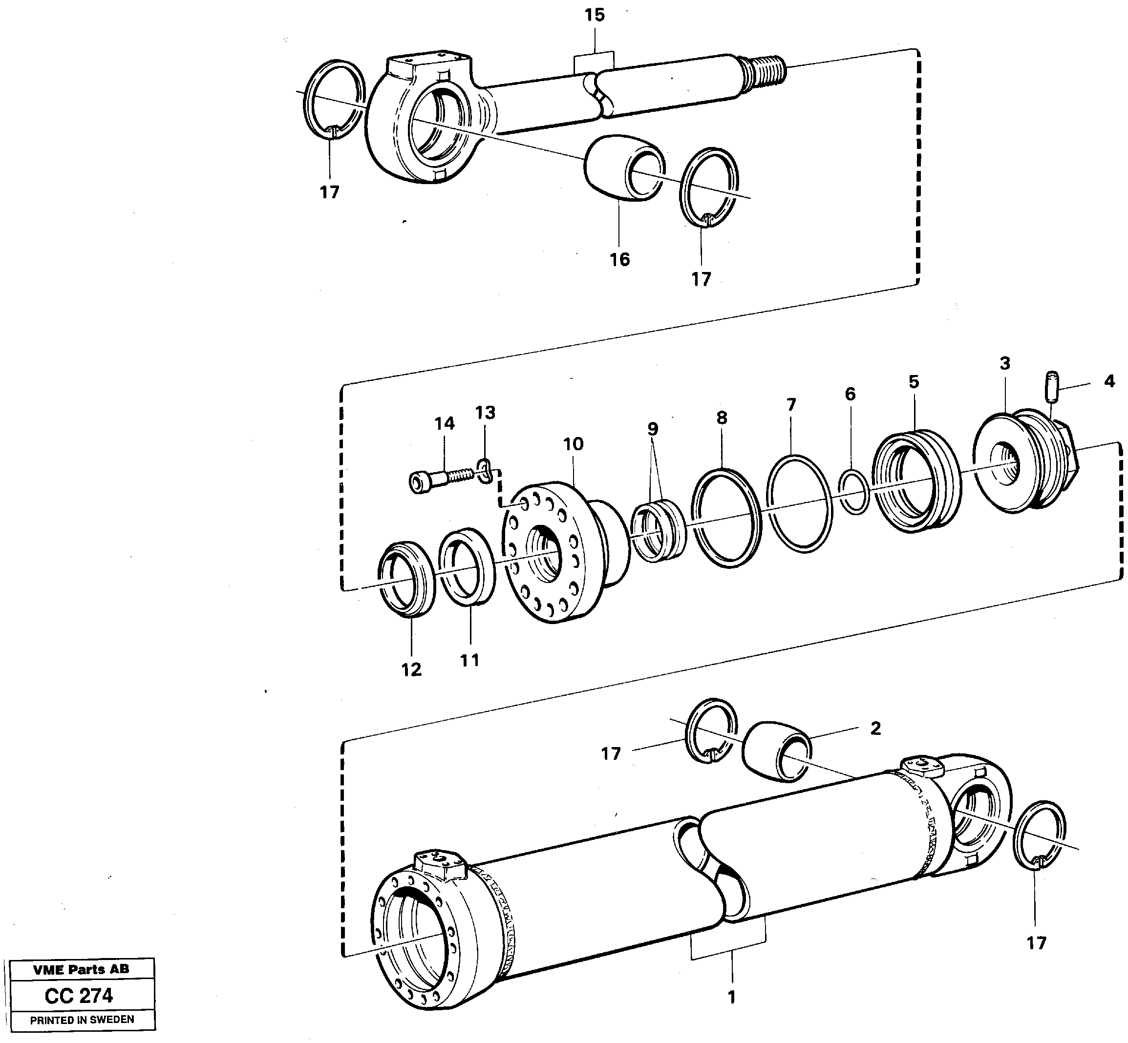 Схема запчастей Volvo EL70C - 327 Bucket cylinder, stanchin raiser equipm EL70C VOLVO BM VOLVO BM EL70C