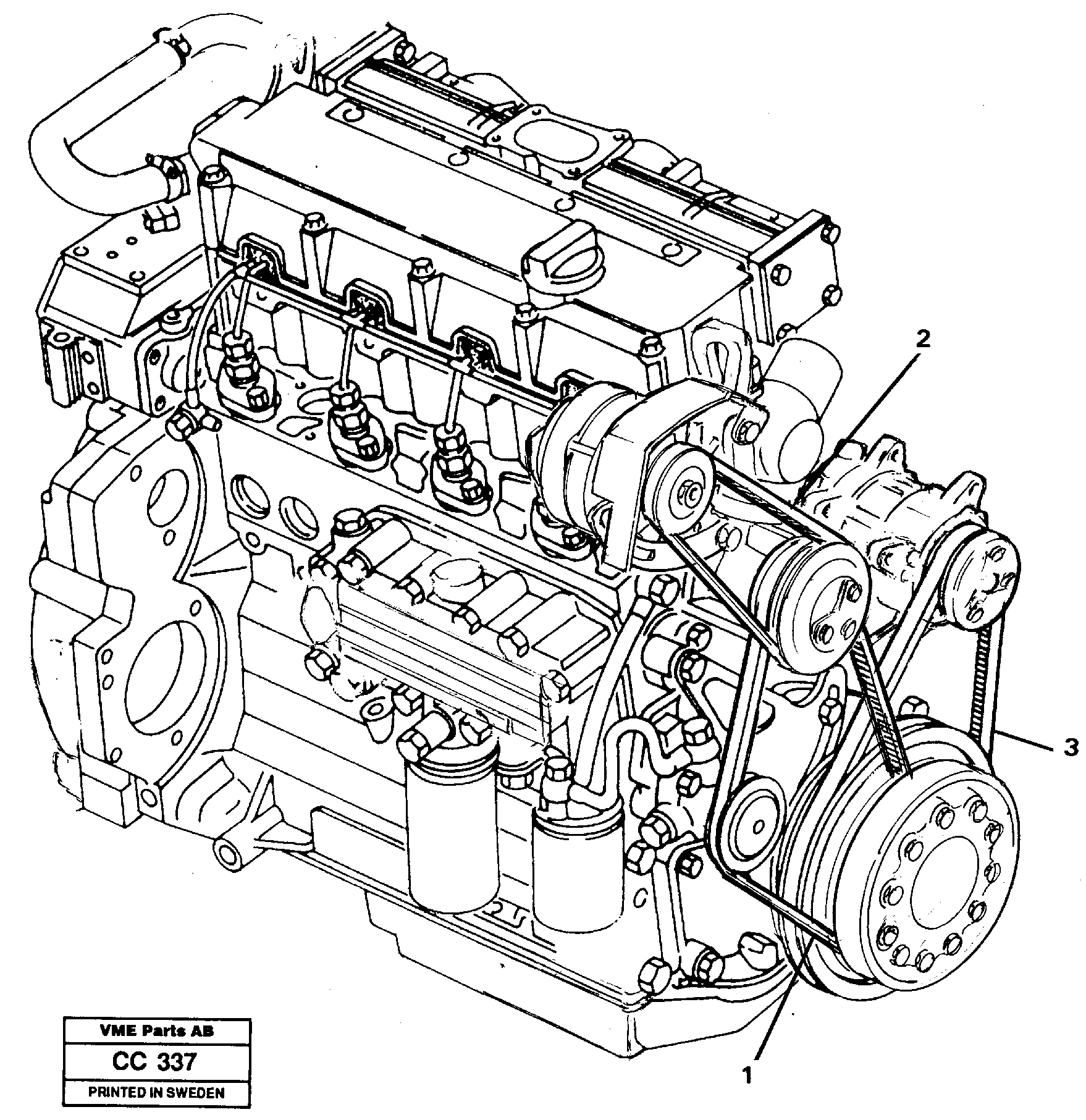 Схема запчастей Volvo EL70C - 13080 Belt transmission EL70C VOLVO BM VOLVO BM EL70C